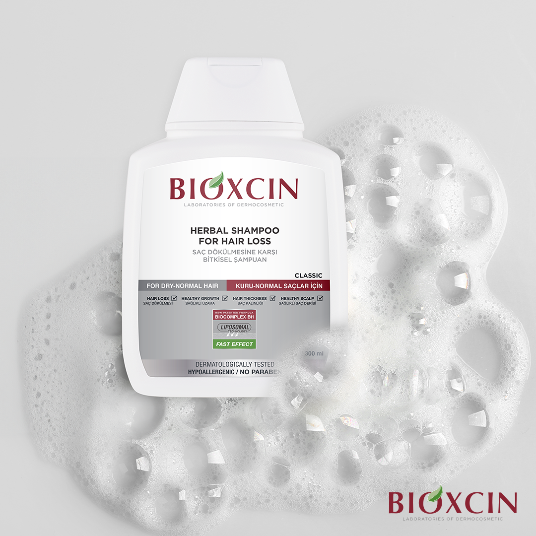 Lot de 3 shampoings Bioxcin Herbal - Cheveux secs et normaux - 3 x 300 ml