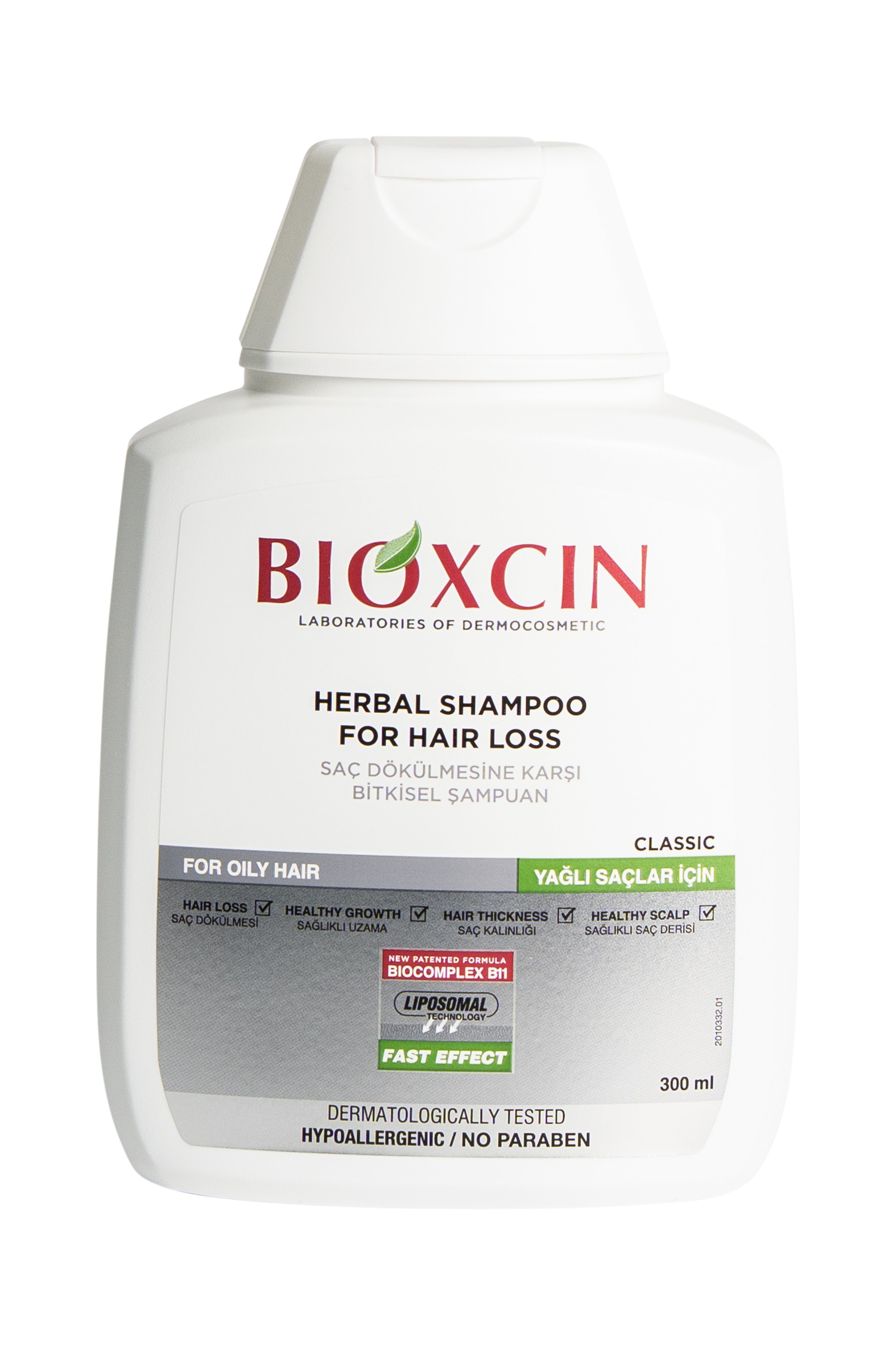 Bioxcin Classic Herbal Shampoo - Tegen haaruitval - Vettig haar - 300 ml