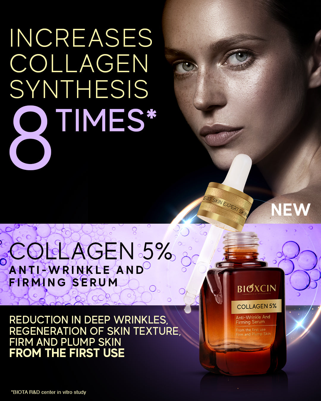 Sérum de Collagène Bioxcin – Formule Intensive 5% – Raffermissant & Hydratant - 30 ml