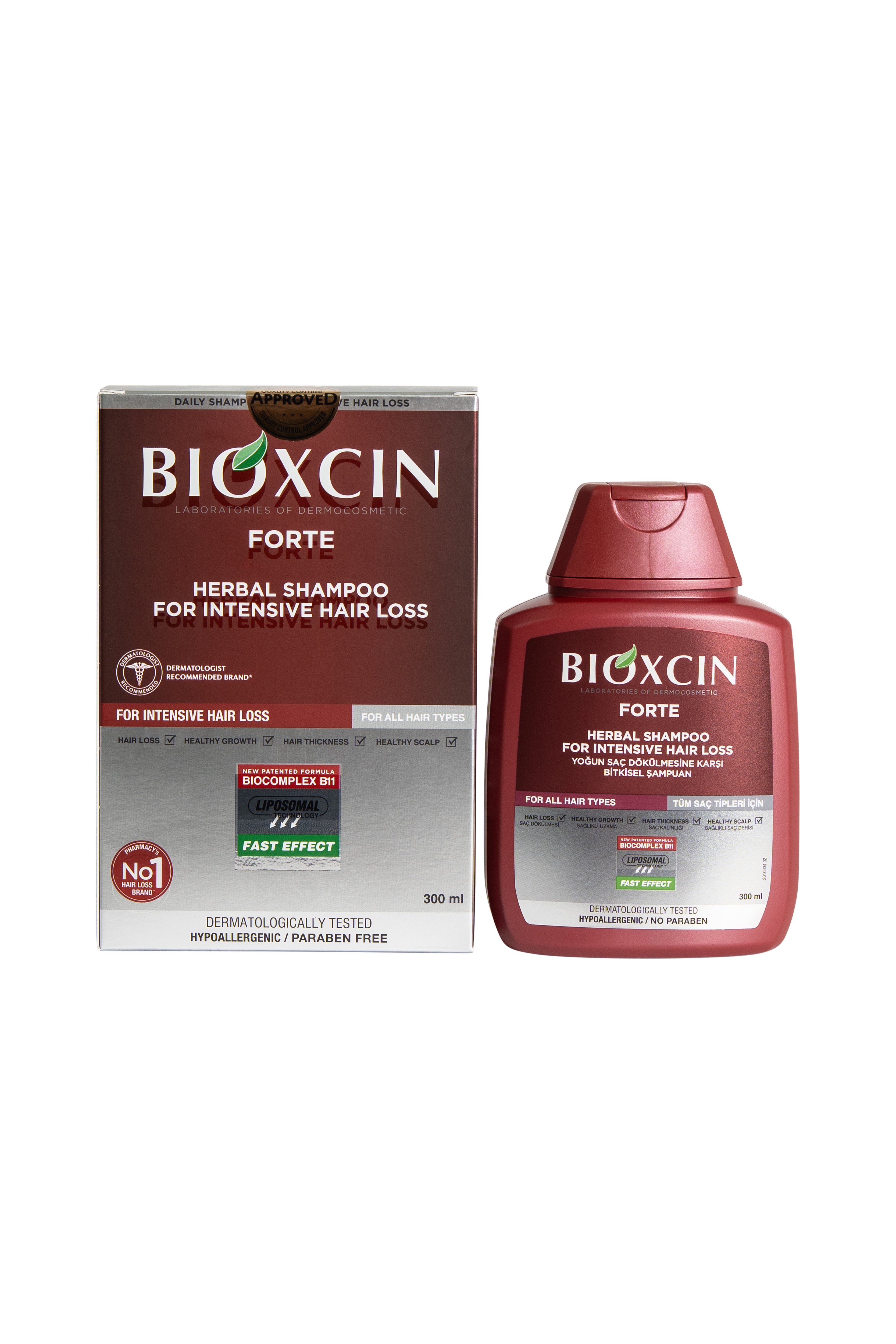 Bioxcin Forte Shampoo - Tegen Haaruitval - 300 ml
