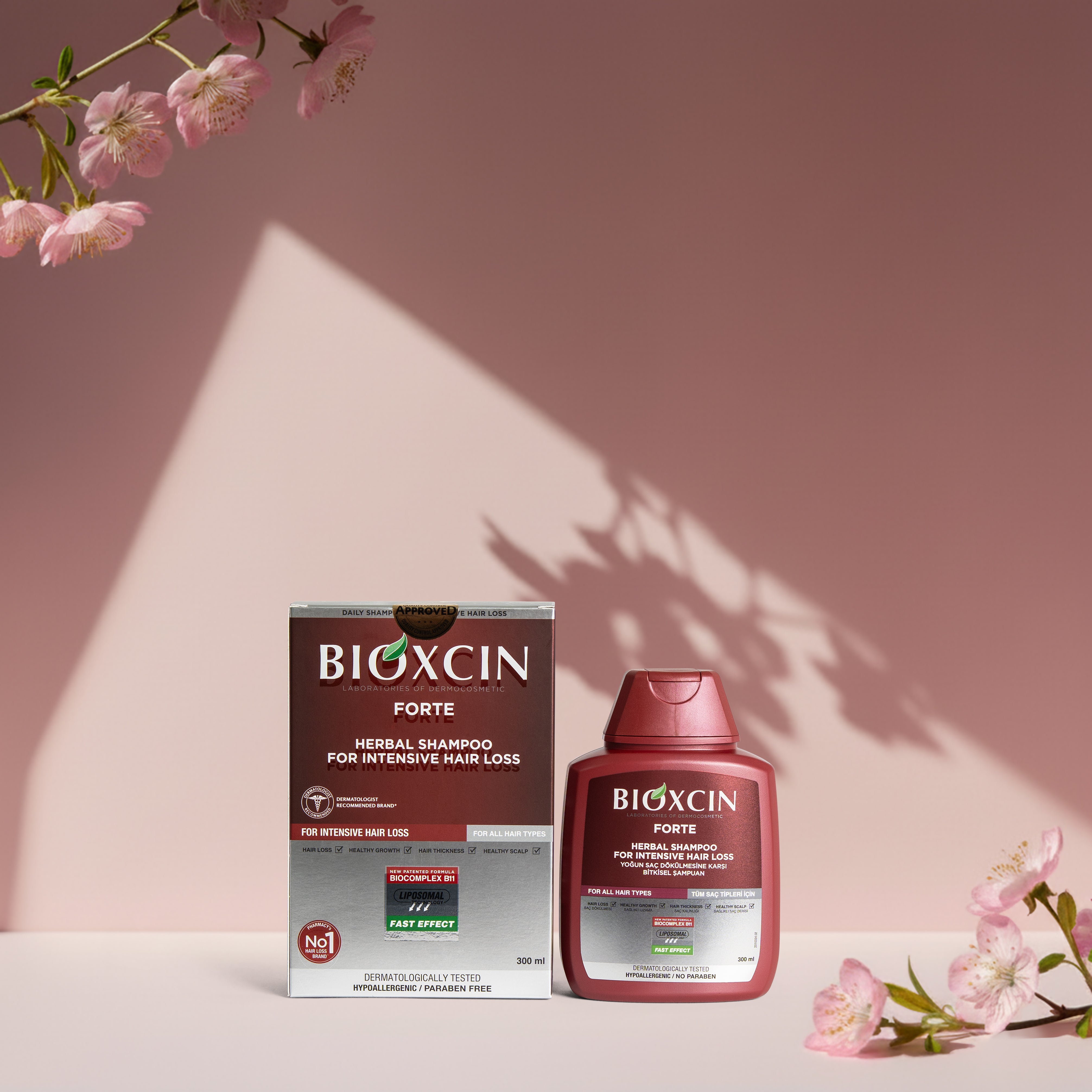 Bioxcin Forte Shampoo - Tegen Haaruitval - 300 ml