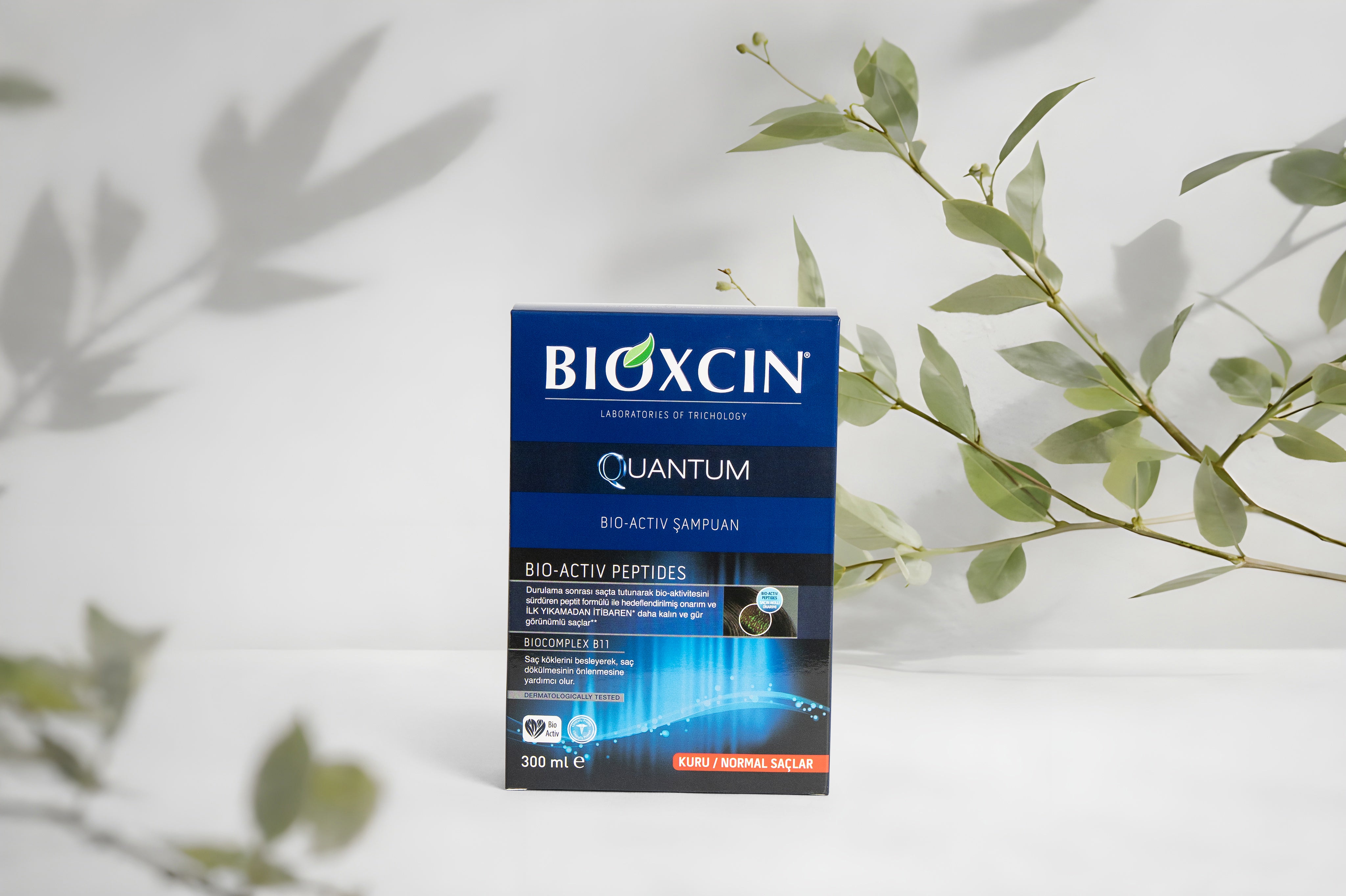 Pack de 3 shampoings Bioxcin Quantum - Cheveux secs et normaux - 3 x 300 ml