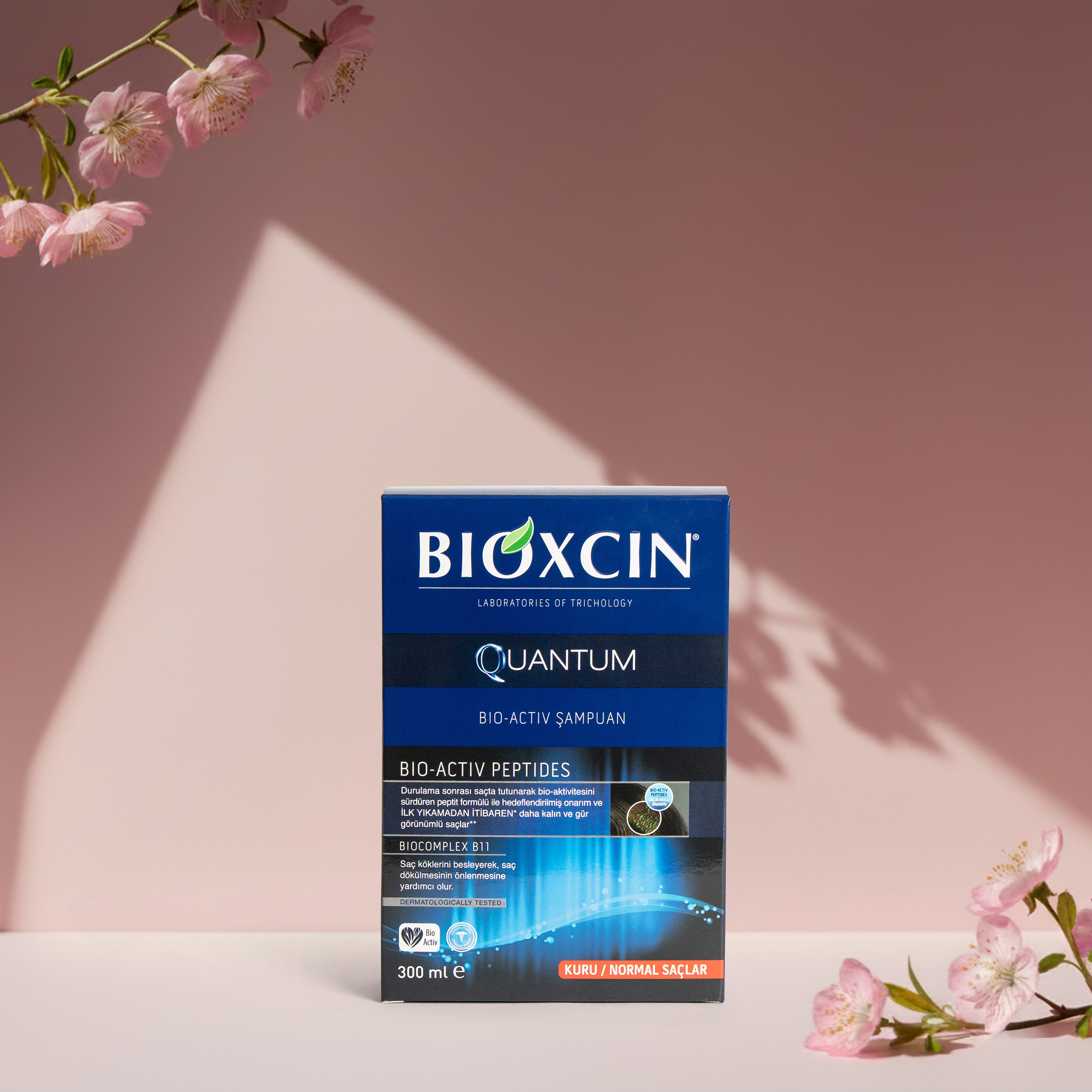 Pack de 3 shampoings Bioxcin Quantum - Cheveux secs et normaux - 3 x 300 ml