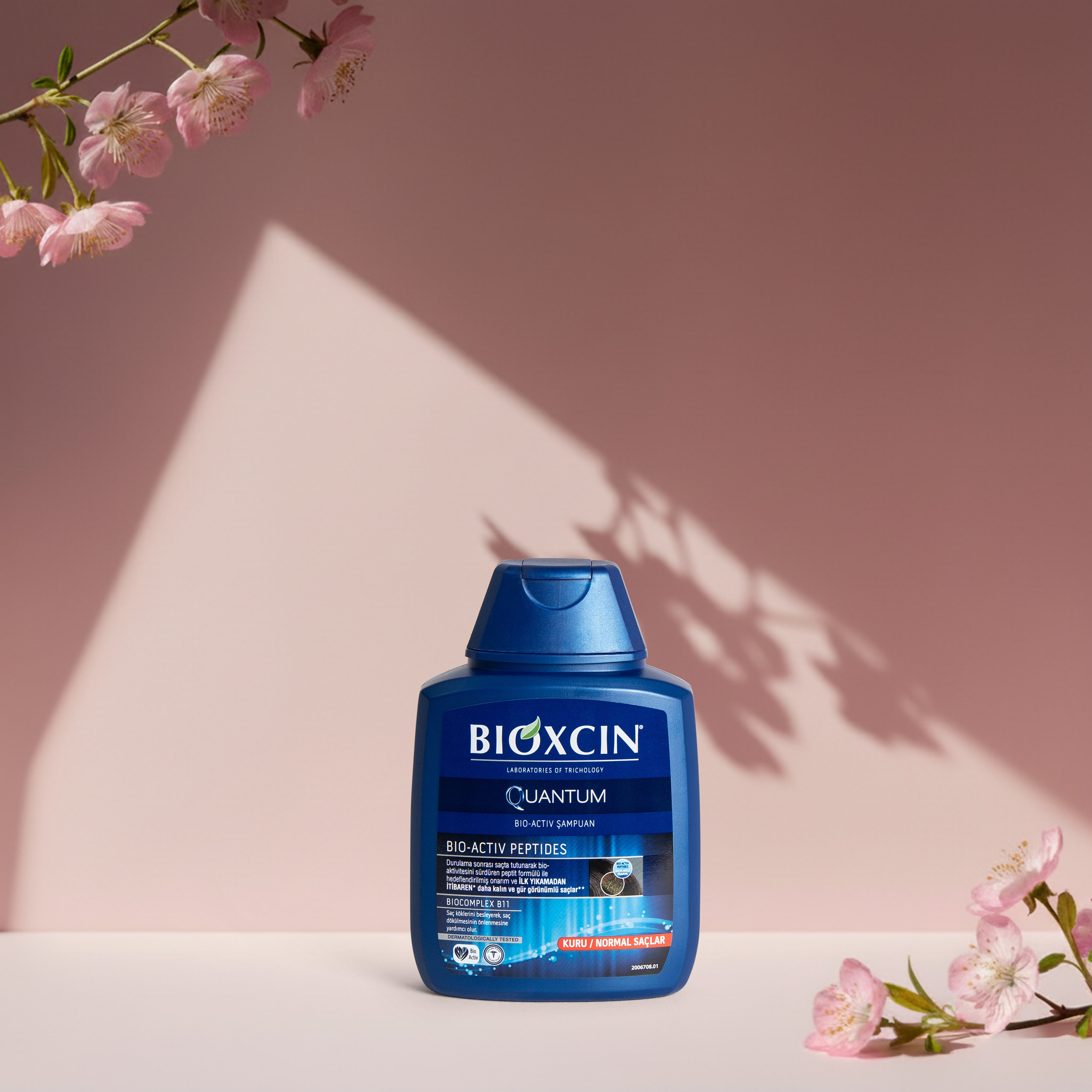 Pack de 3 shampoings Bioxcin Quantum - Cheveux secs et normaux - 3 x 300 ml