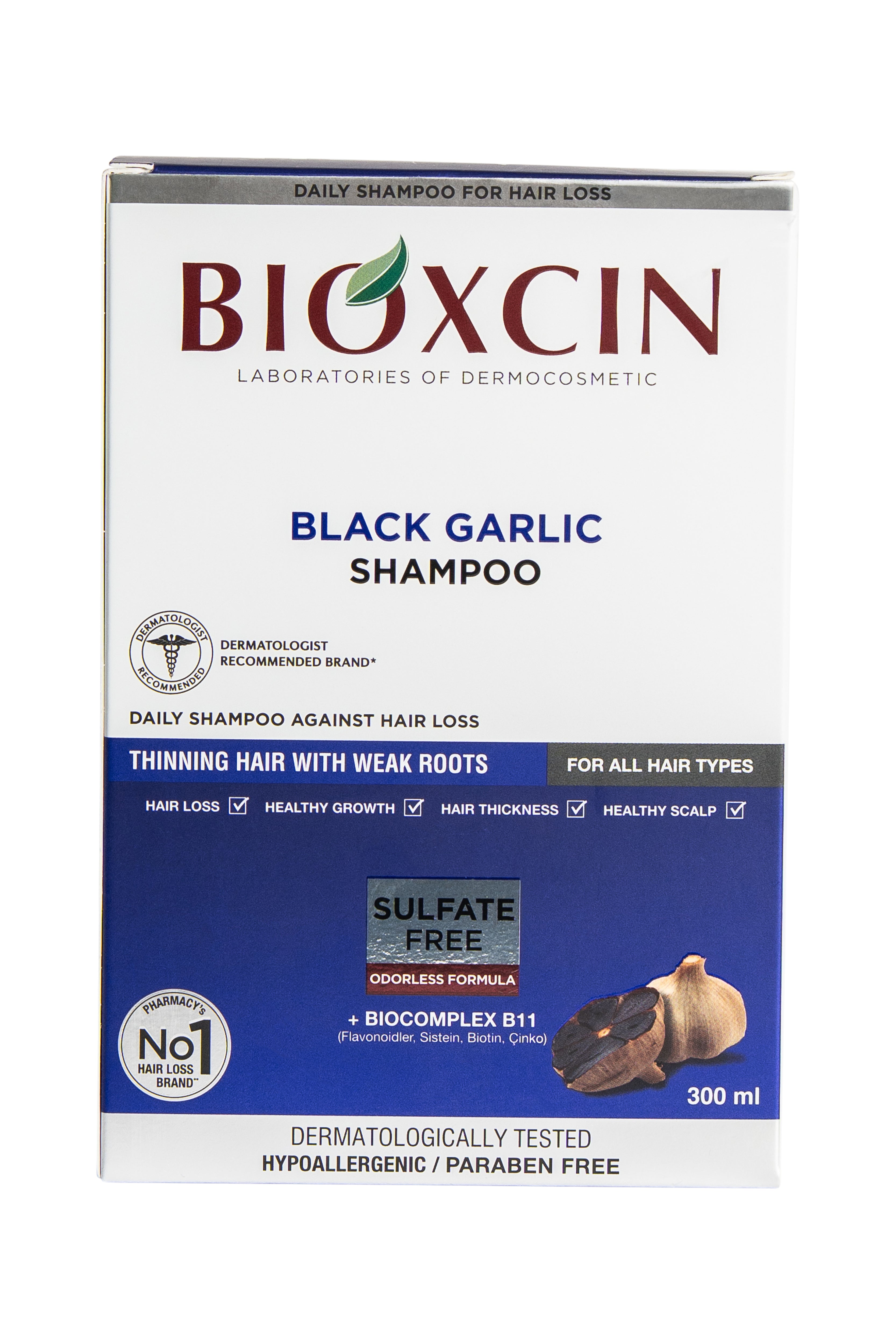 Bioxcin Black Garlic Shampoo - Tegen haaruitval - 300 ml
