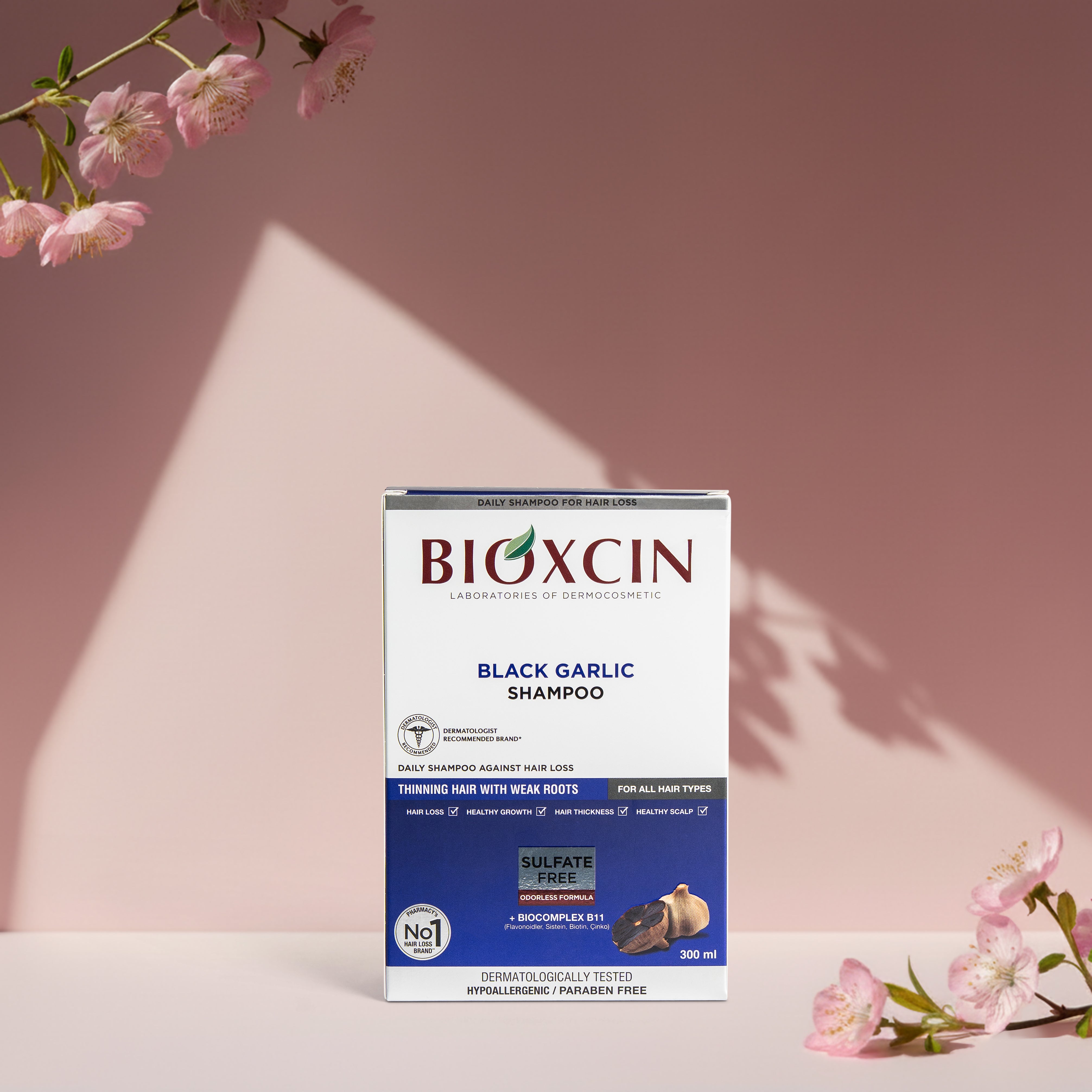 Bioxcin Black Garlic Shampoo - Tegen haaruitval - 300 ml