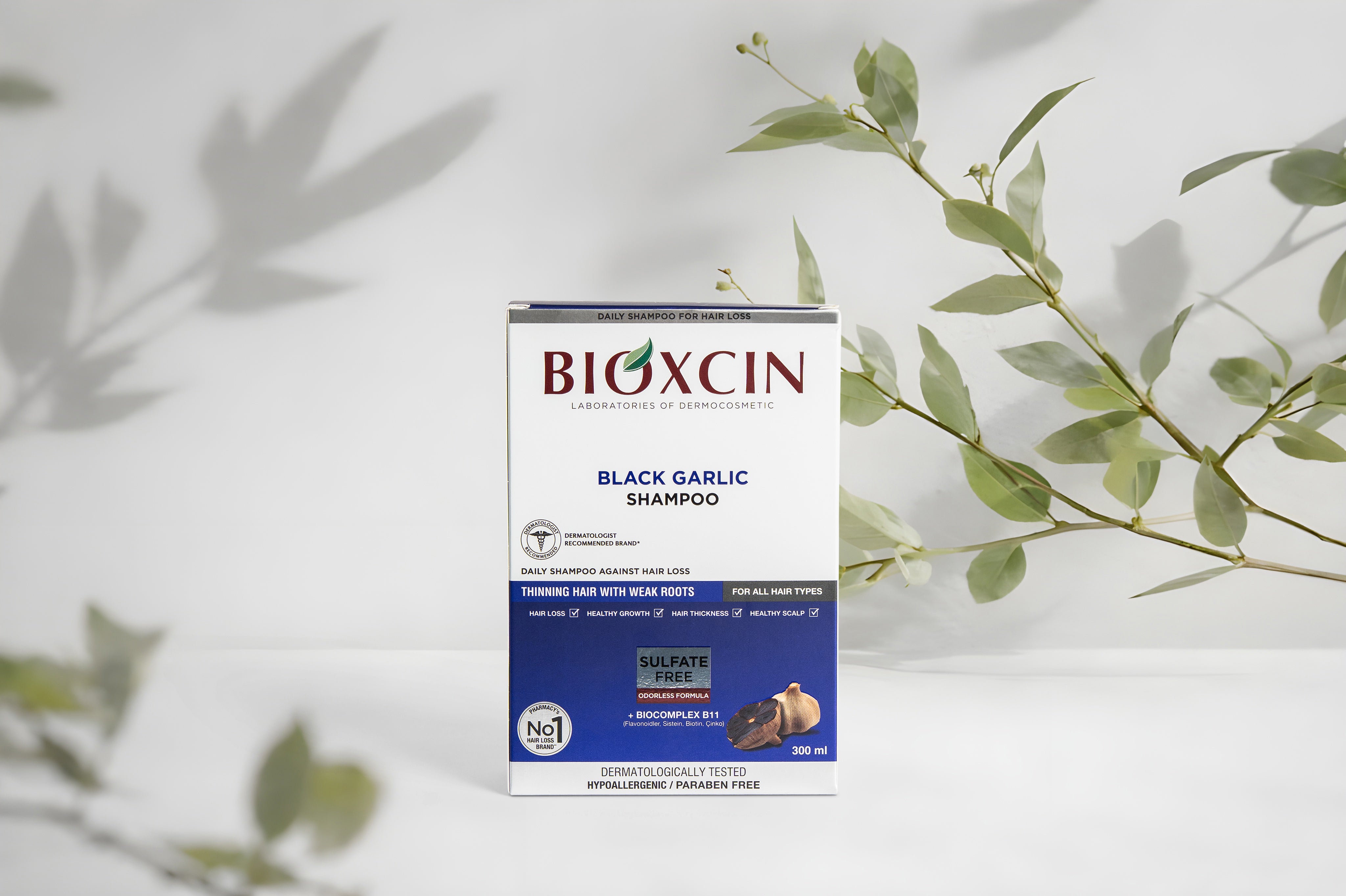 Bioxcin Black Garlic Shampoo - Tegen haaruitval - 300 ml
