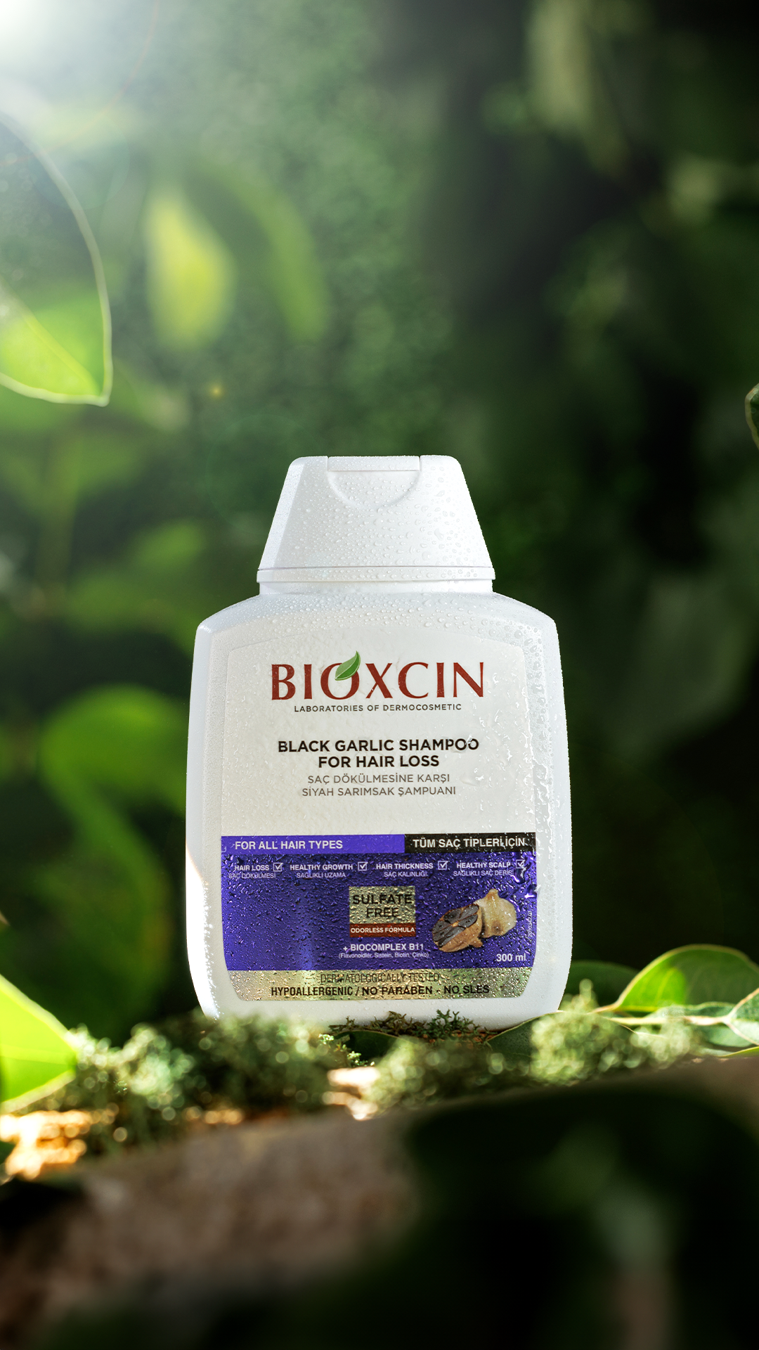 Bioxcin Black Garlic Shampoo - Tegen haaruitval - 300 ml