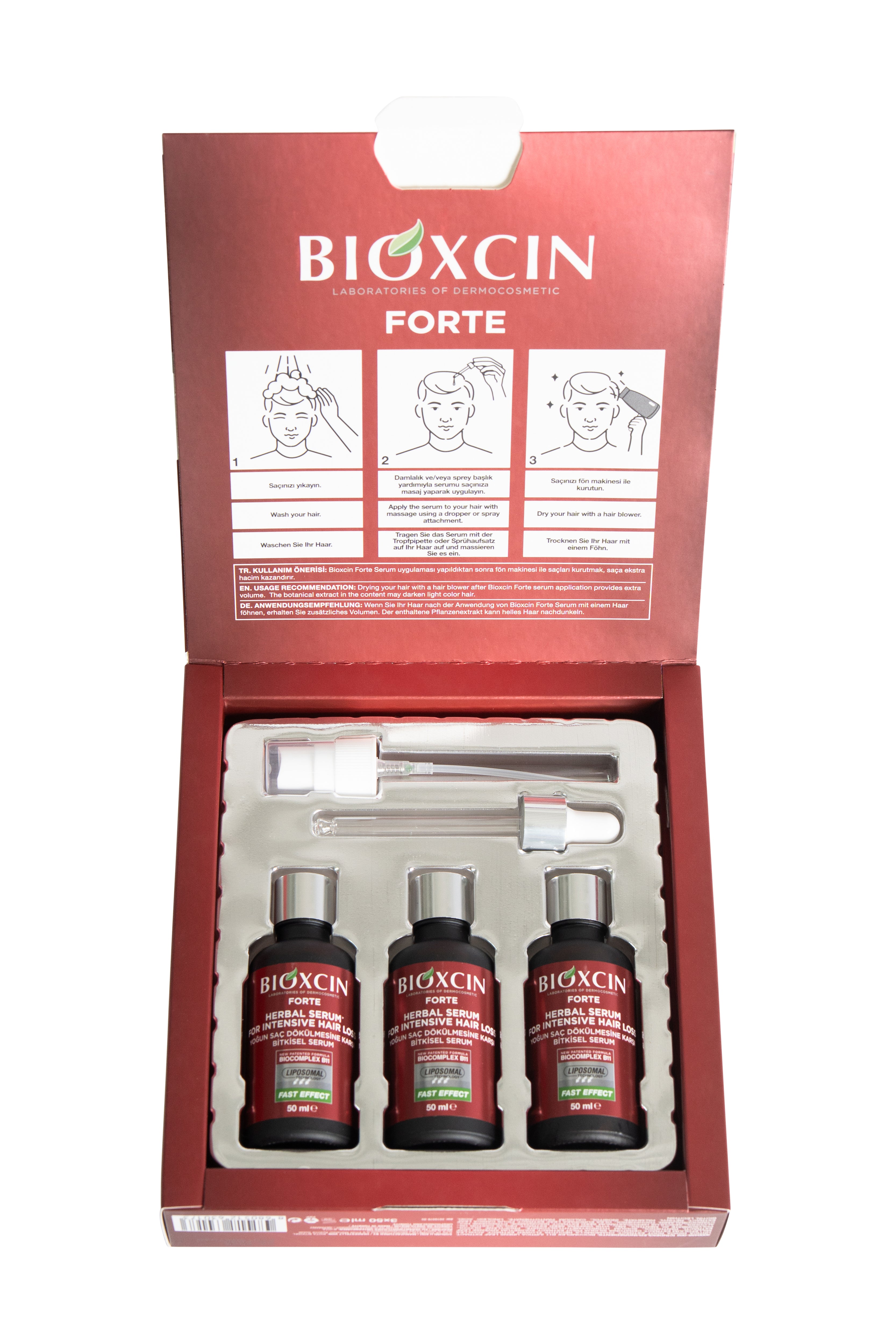 Bioxcin Forte Haarserum – Tegen haaruitval – 3 x 50ml