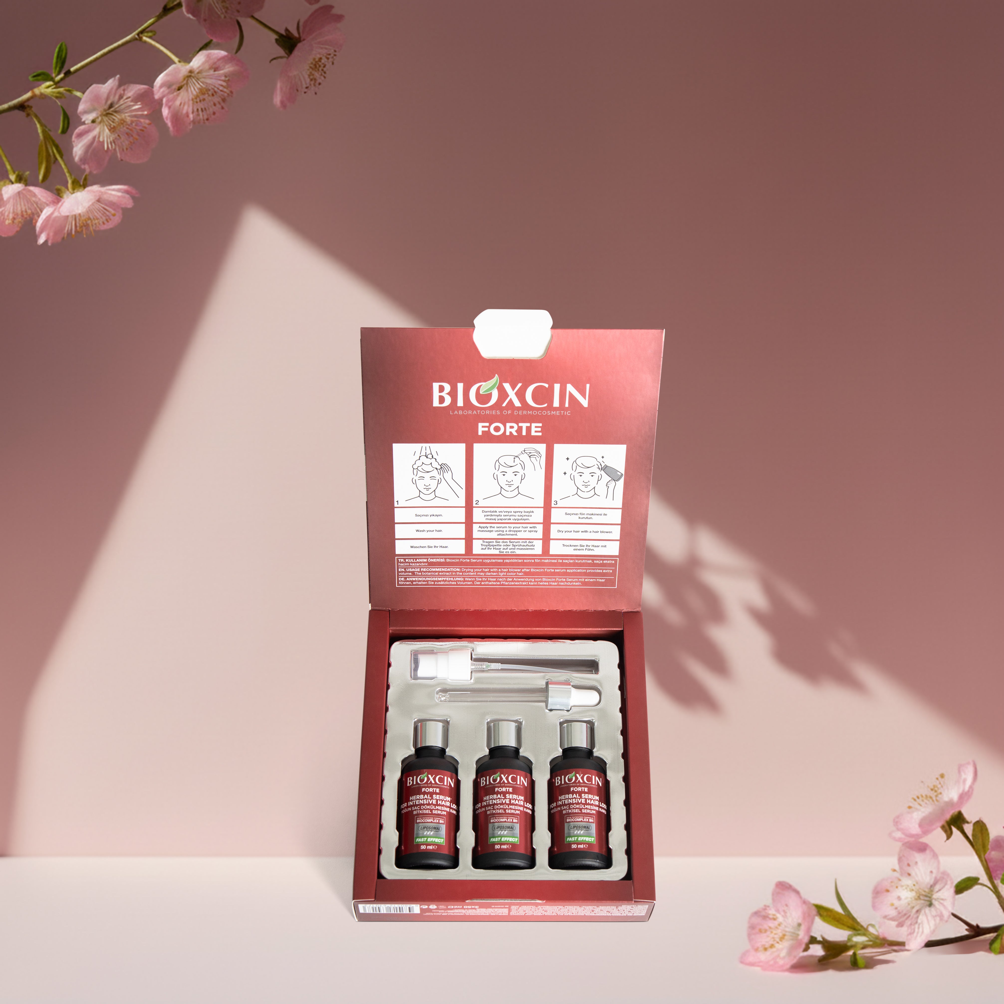 Bioxcin Forte Haarserum – Tegen haaruitval – 3 x 50ml