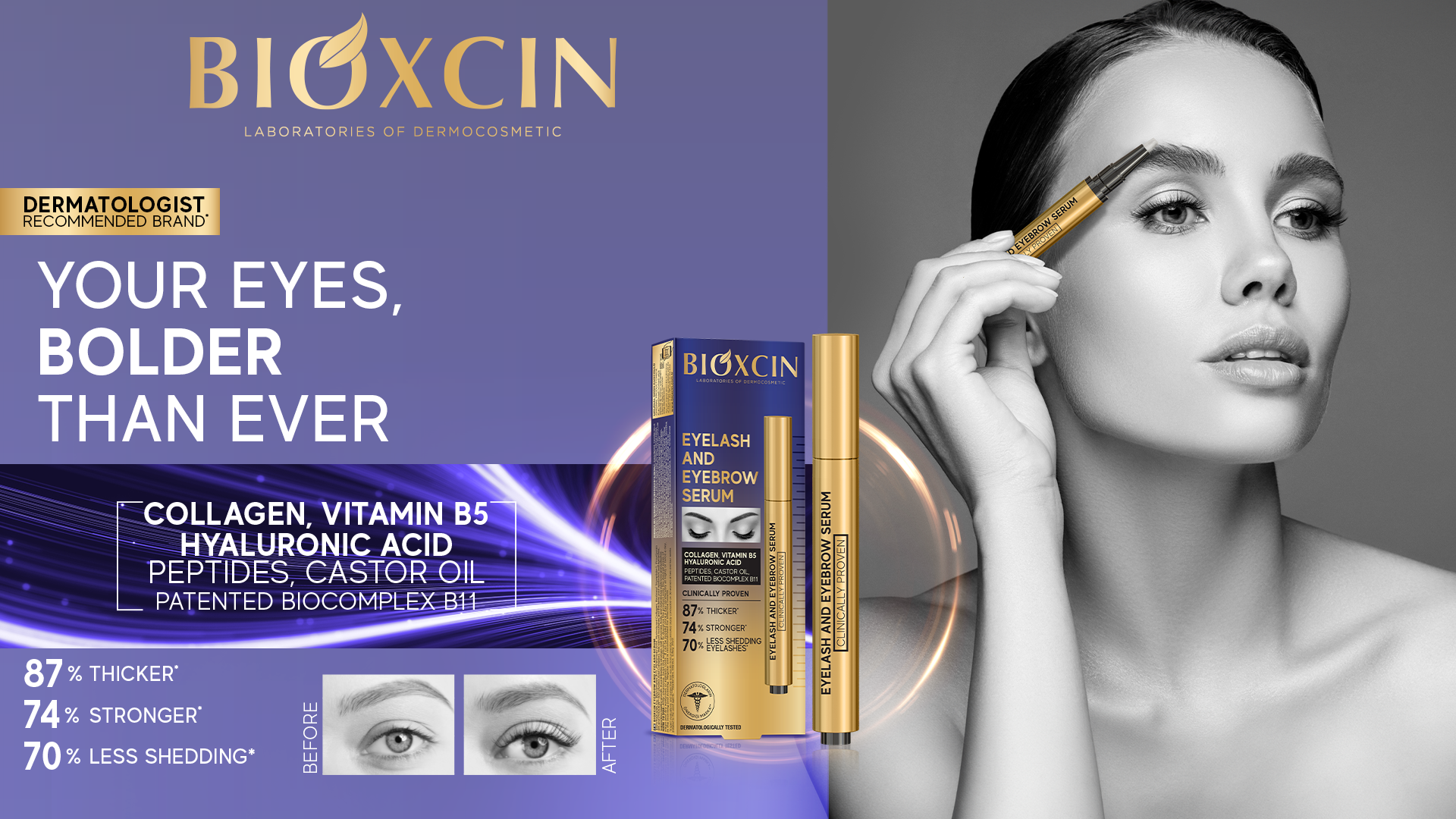 Sérum Cils et Sourcils Bioxcin - Fortifiant & Soin - 3 ml