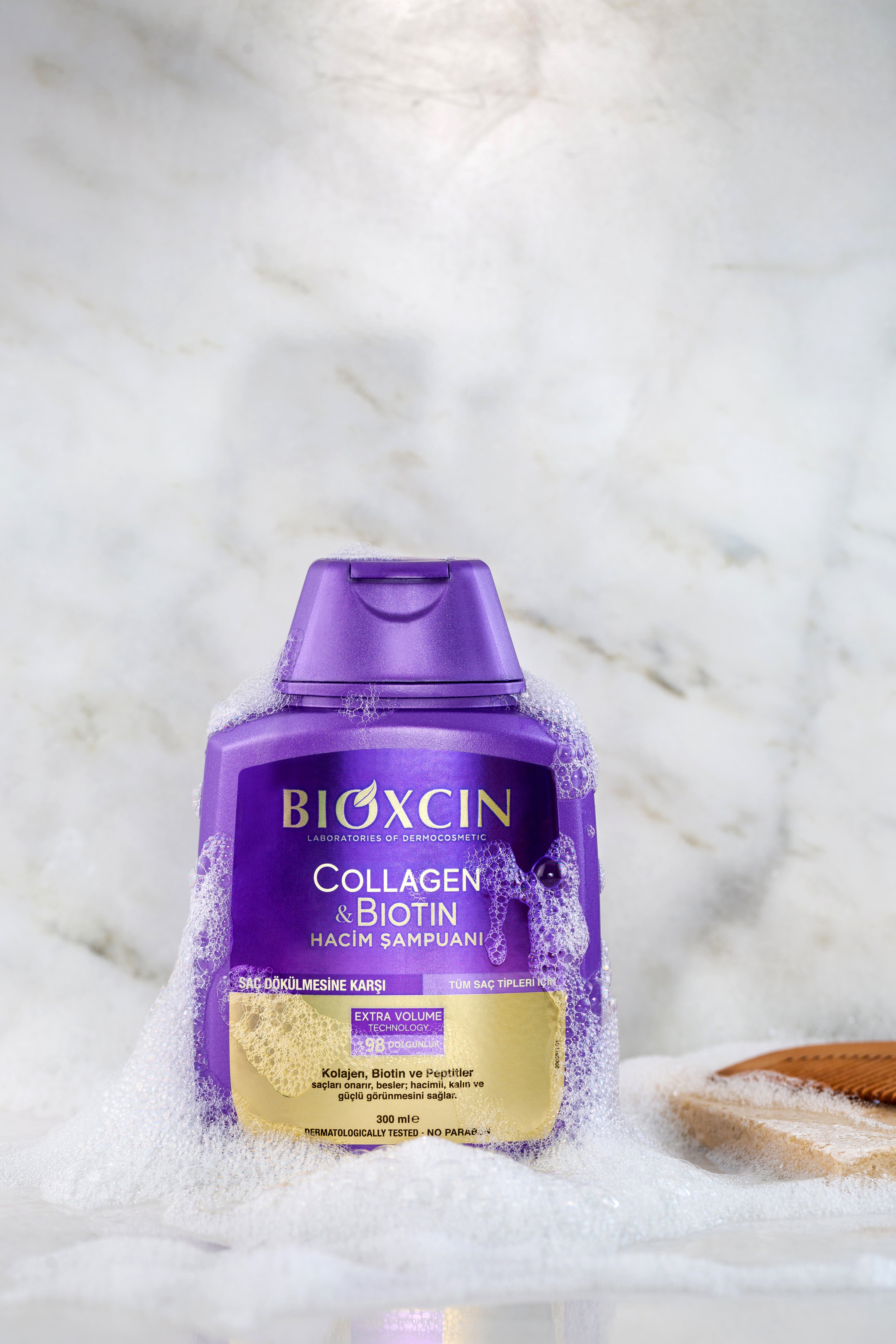 Bioxcin Collagen & Biotin Shampoing - Cheveux fins et clairsemés - 3 x 300 ml