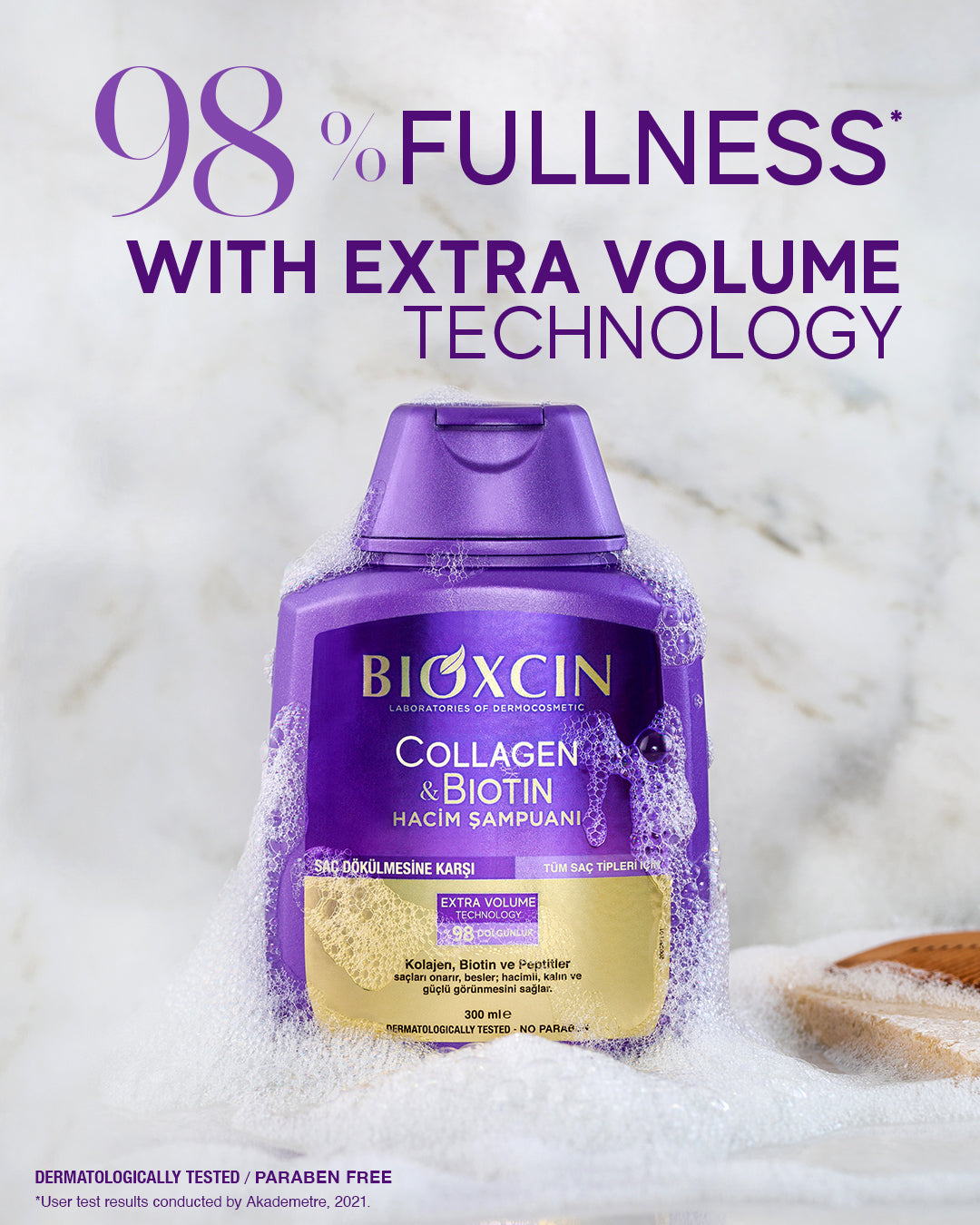 Bioxcin Collagen & Biotin Shampoing - Cheveux fins et clairsemés - 3 x 300 ml