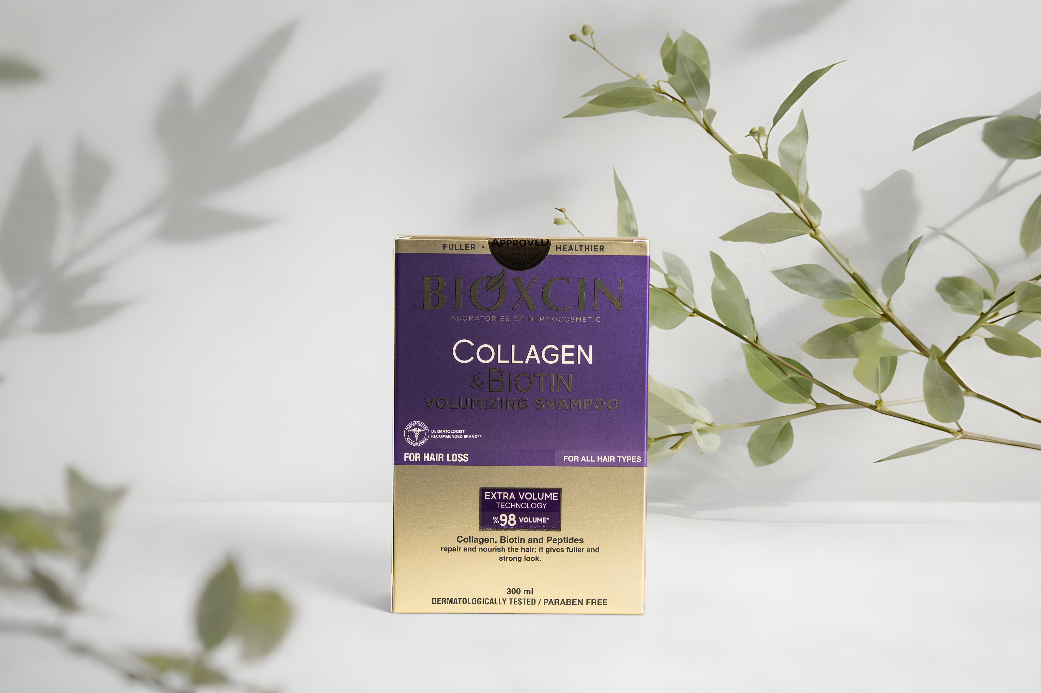 Bioxcin Collagen & Biotin Shampoing - Cheveux fins et clairsemés - 3 x 300 ml