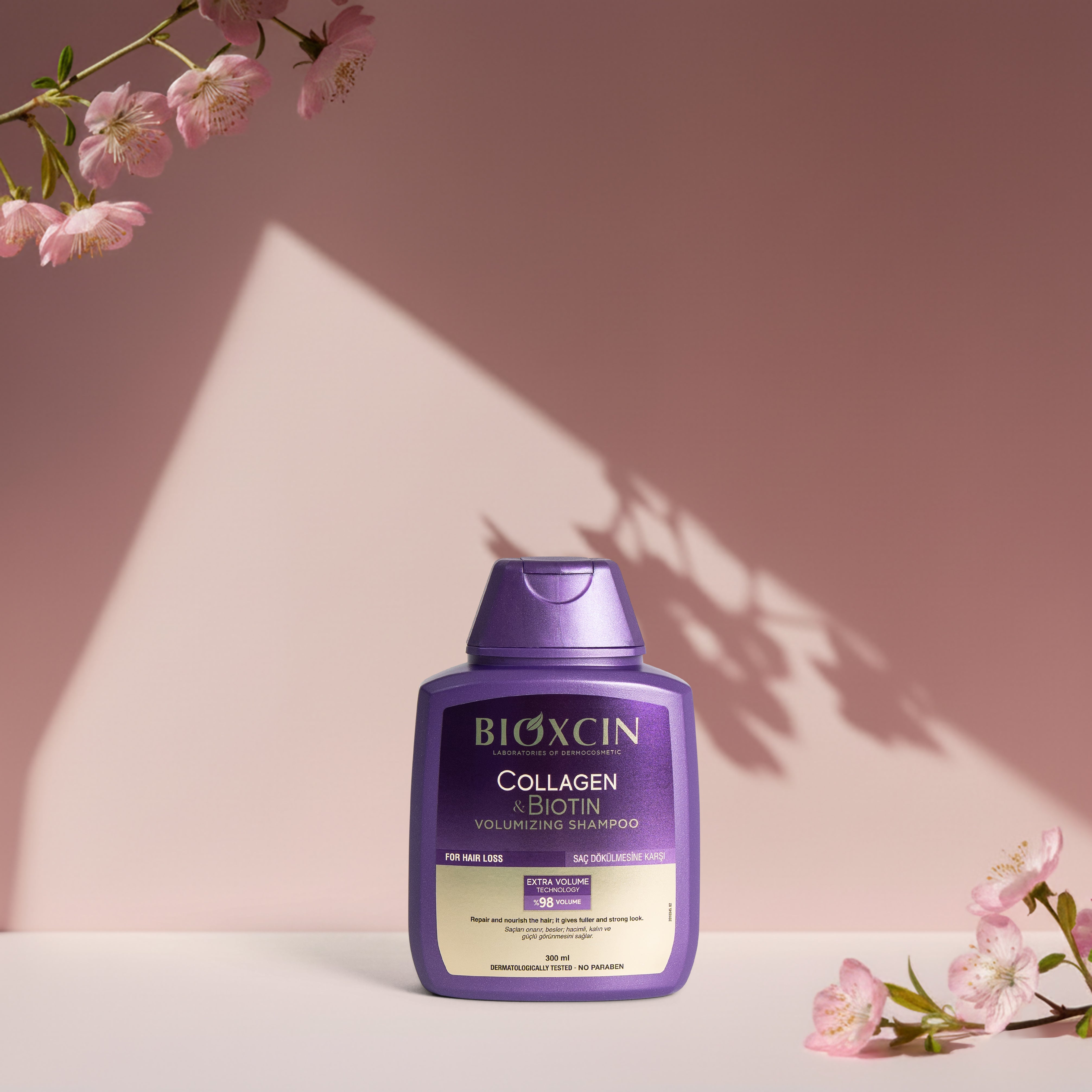 Bioxcin Collagen & Biotin Shampoing - Cheveux fins et clairsemés - 3 x 300 ml