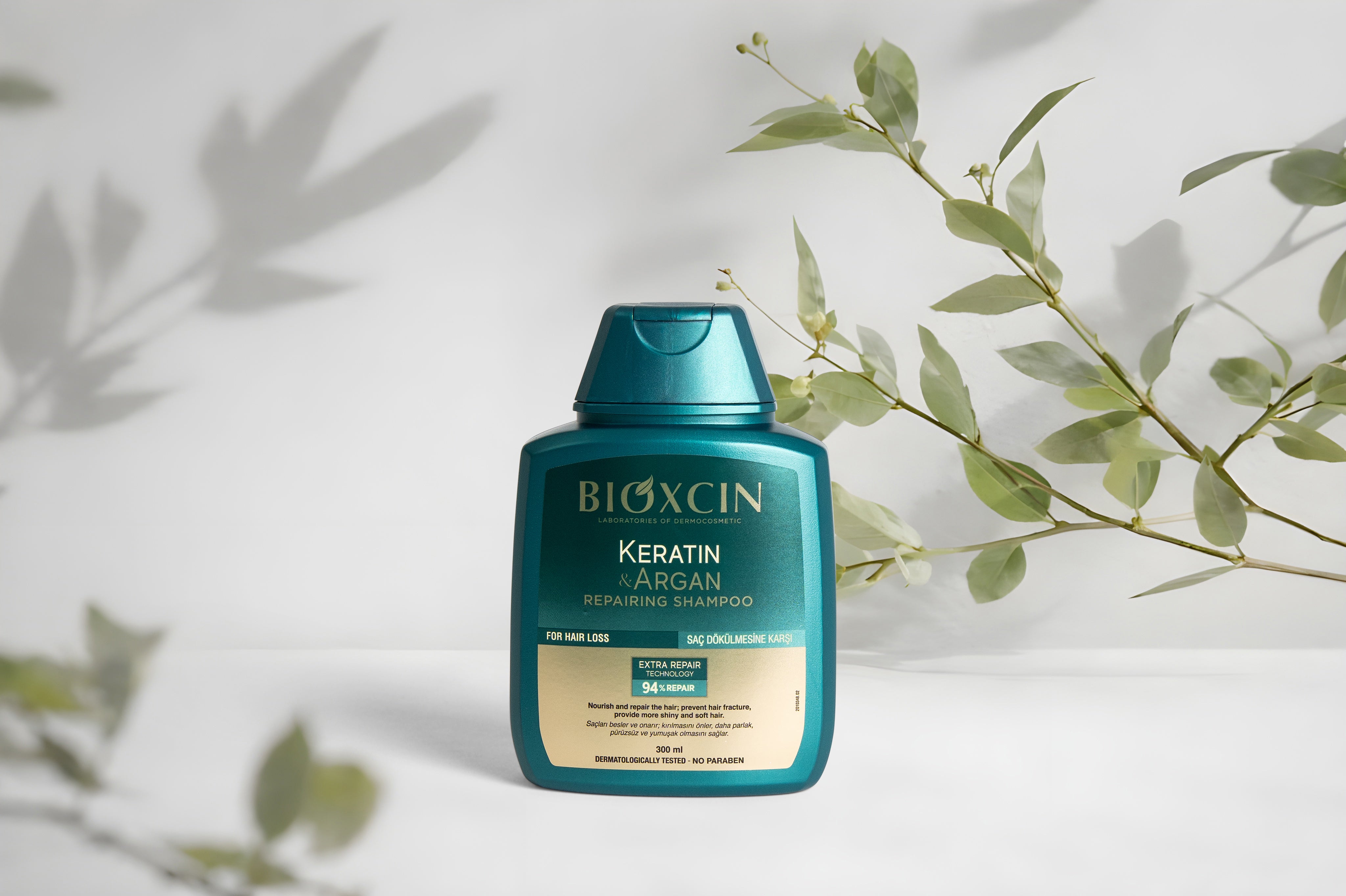 Bioxcin Kératine & Argan Shampoing - Cheveux abîmés et secs - 300 ml