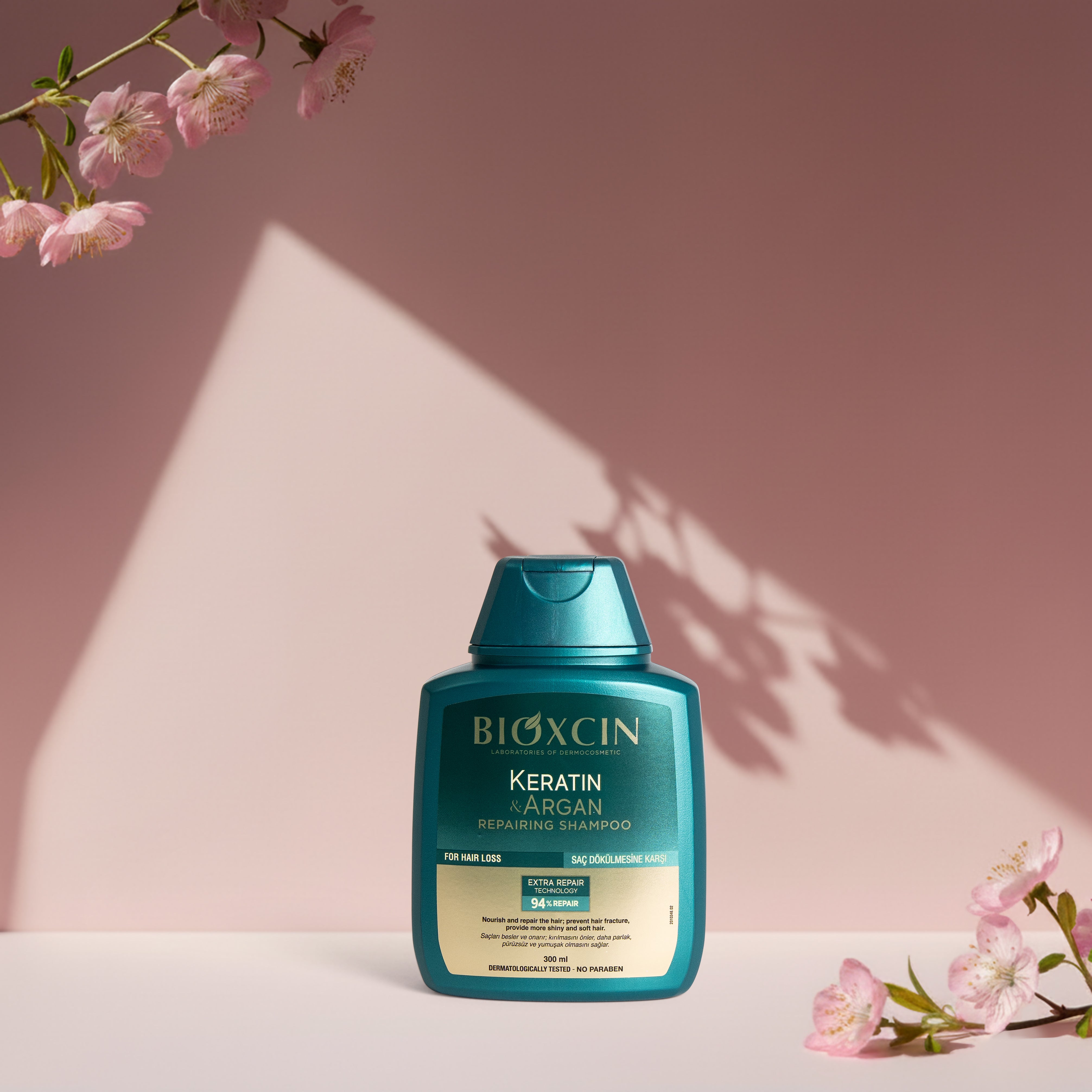 Bioxcin Kératine & Argan Shampoing - Cheveux abîmés et secs - 300 ml