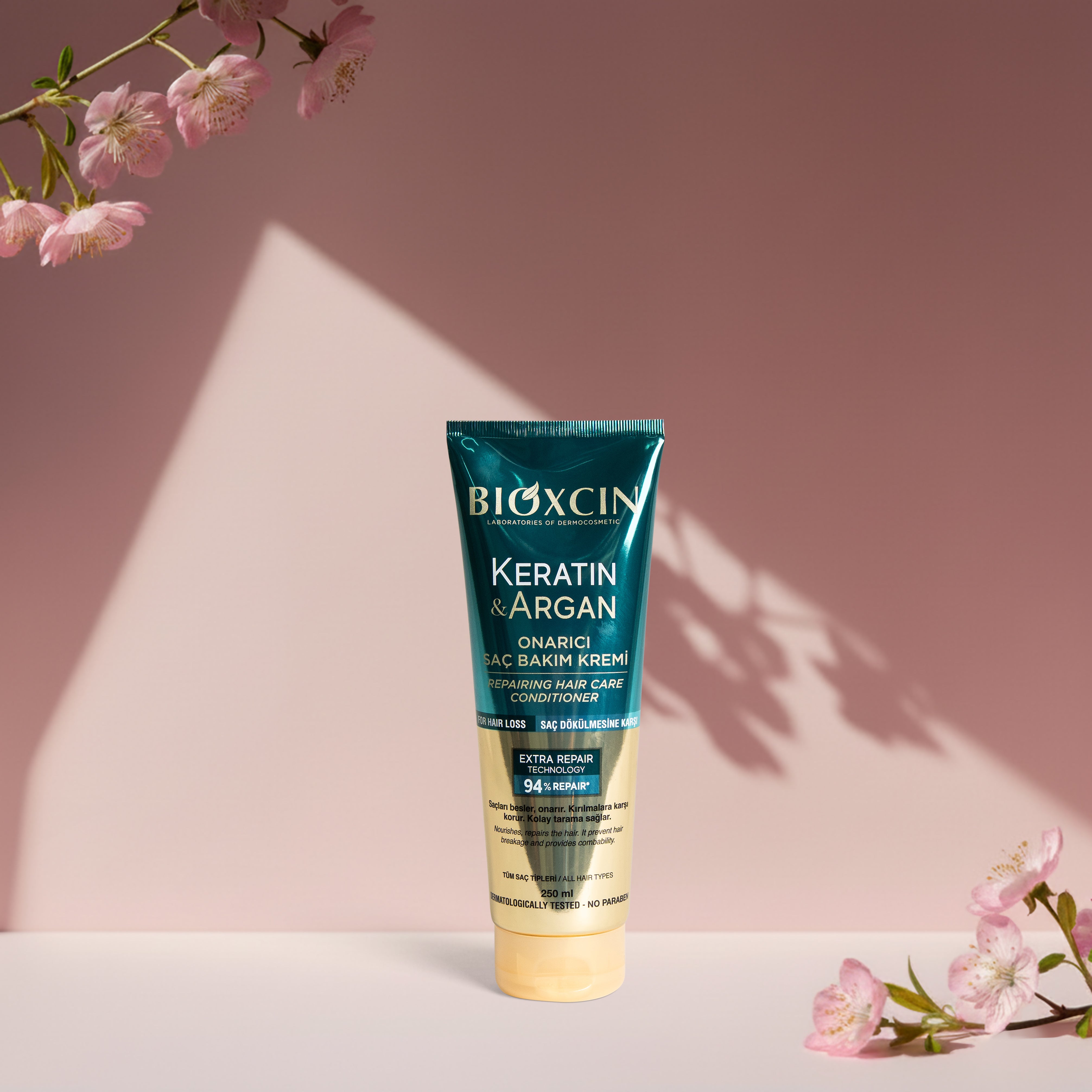 Bioxcin Keratin & Argan Crème Conditioner – Herstel & Glans - 250 ml