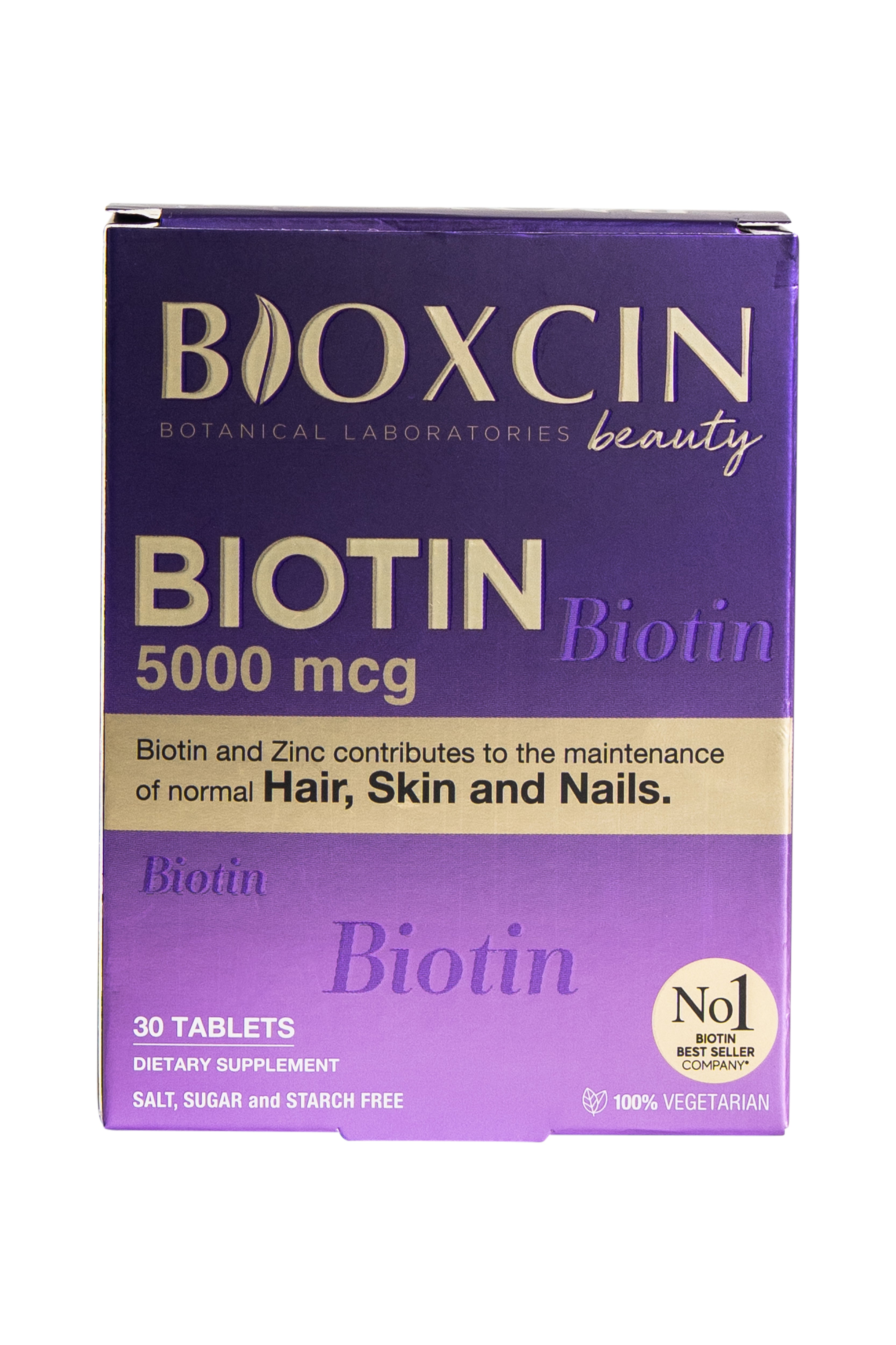 Bioxcin Biotin 5000 mcg – Haar, Huid & Nagels - 30 tabletten