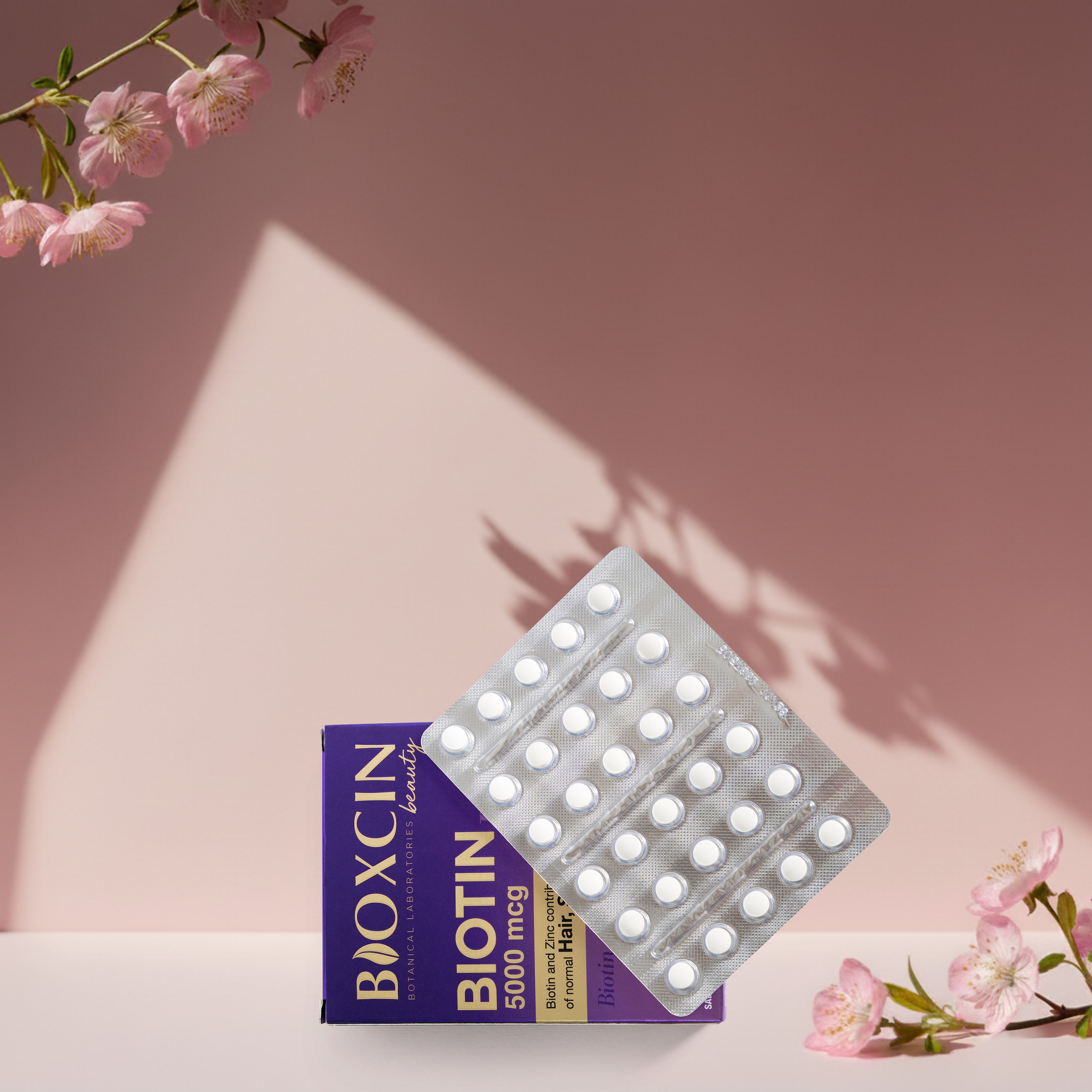 Bioxcin Biotine 5000 mcg – Cheveux, Peau & Ongles - 30 comprimés