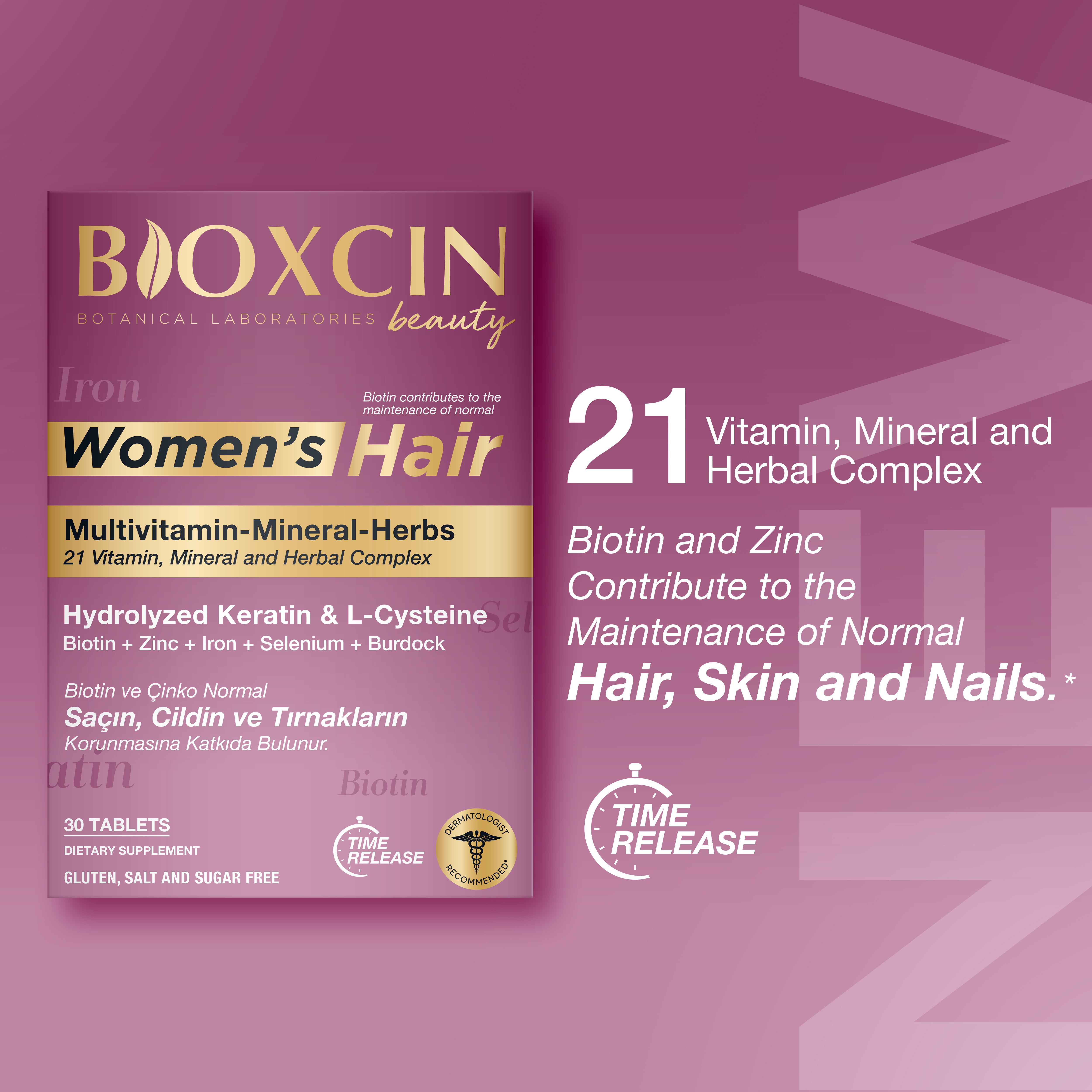 Bioxcin Women's Hair Tablets – Voor Haargezondheid - 30 stuks