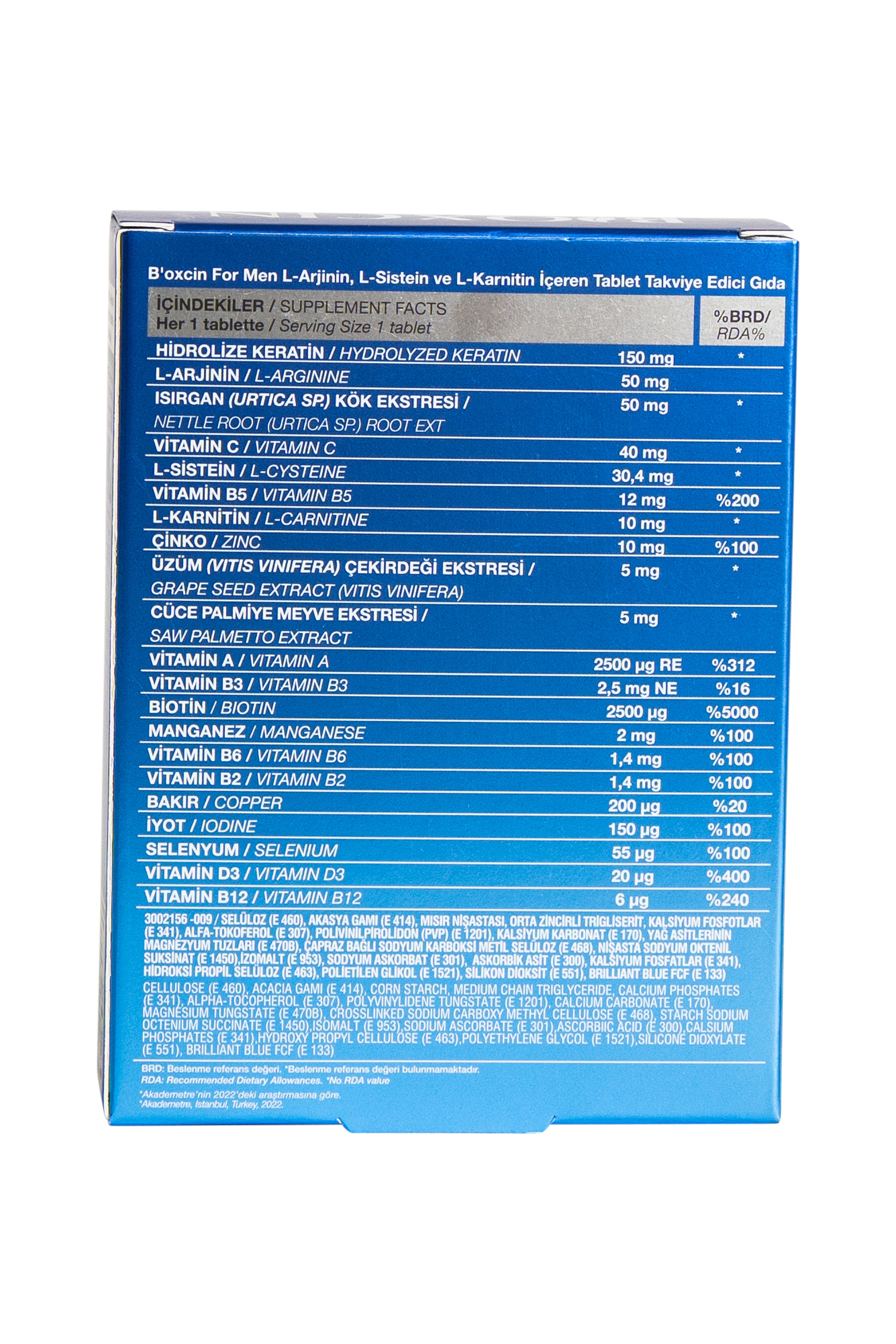 Bioxcin Men's Hair Tablets – Pour la santé des cheveux - 30 pièces