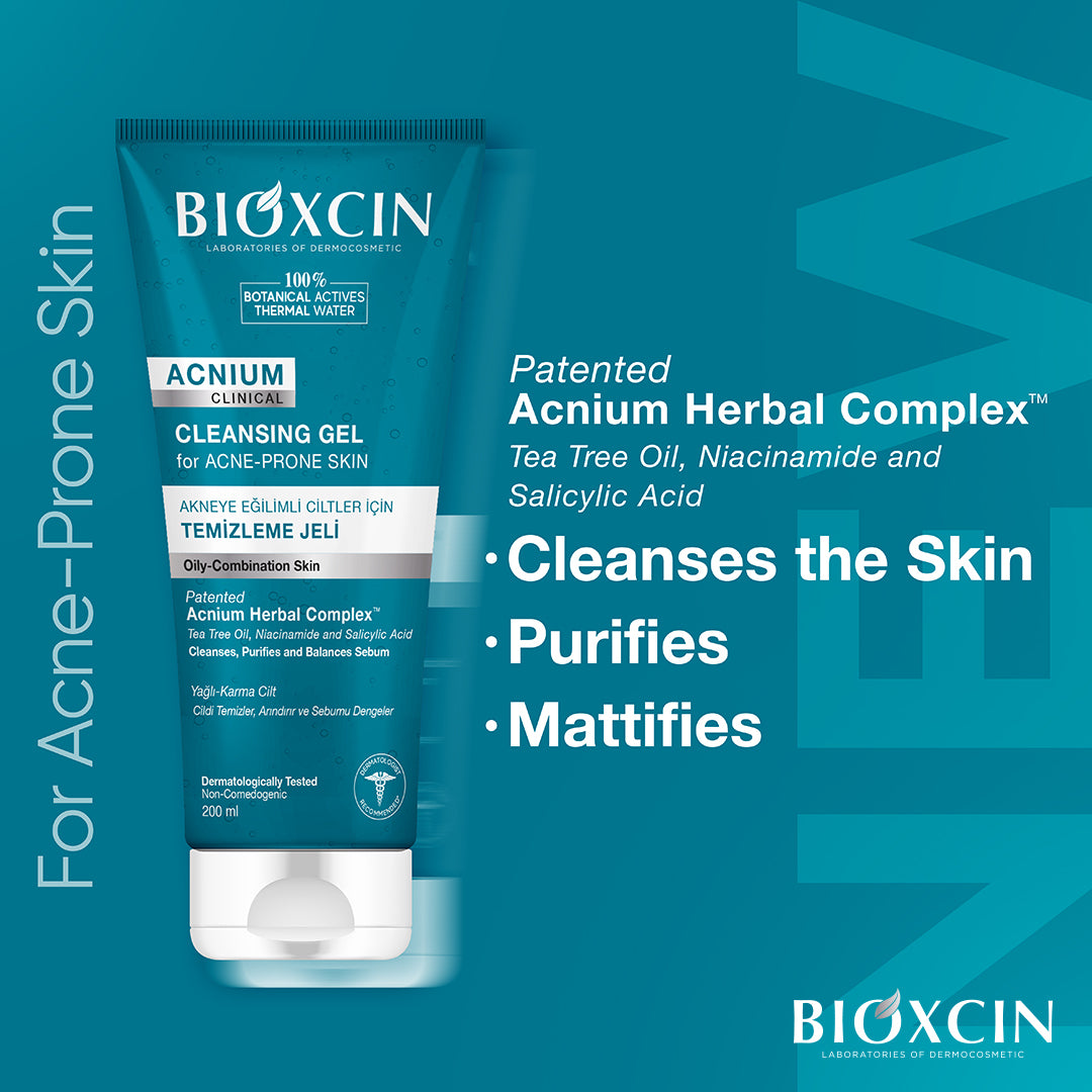 Bioxcin Acnium Reinigingsgel – Voor Acnegevoelige Huid – 200 ml