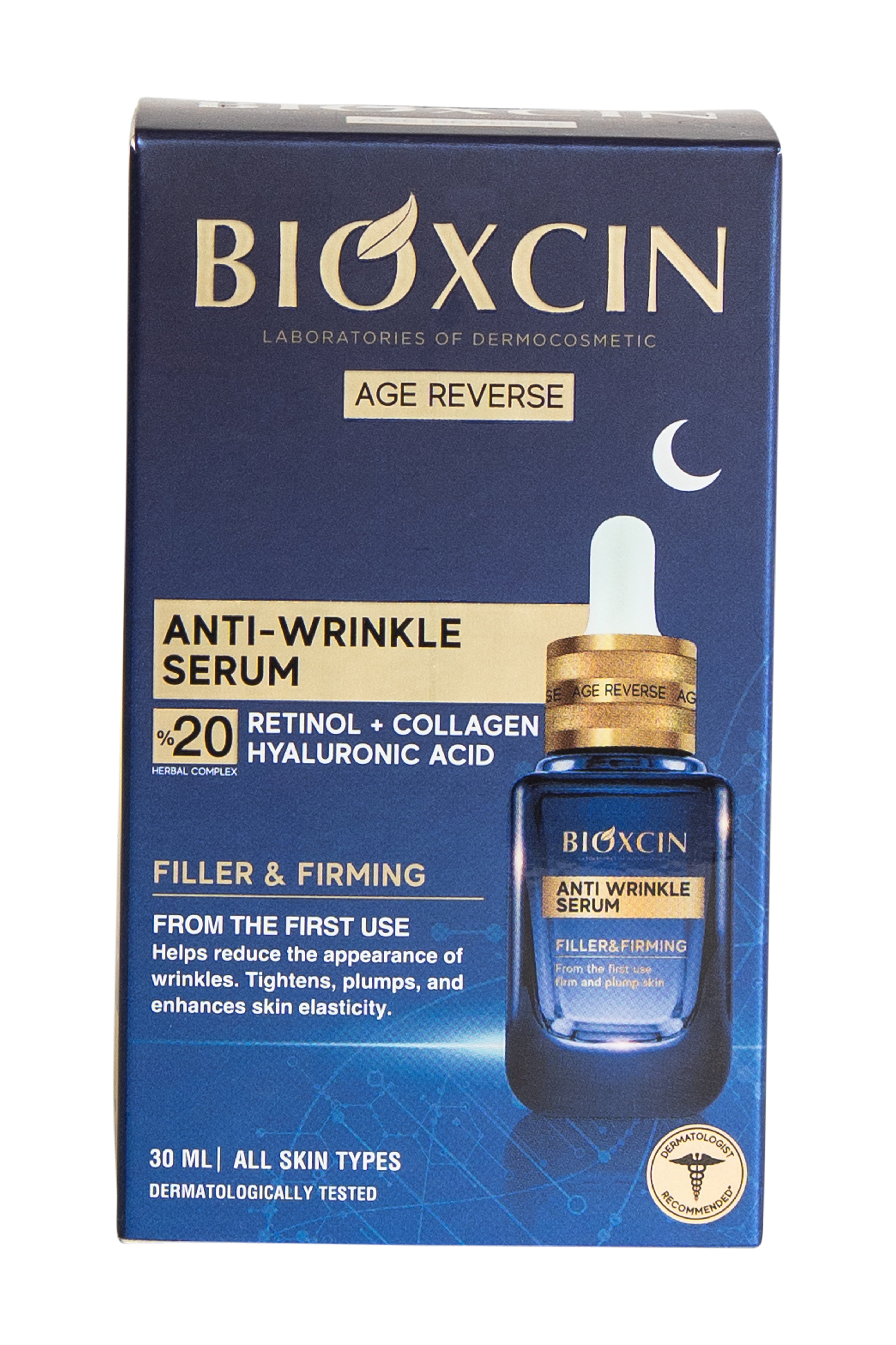 Bioxcin Sérum de nuit anti-rides – Réparation intensive – 30 ml