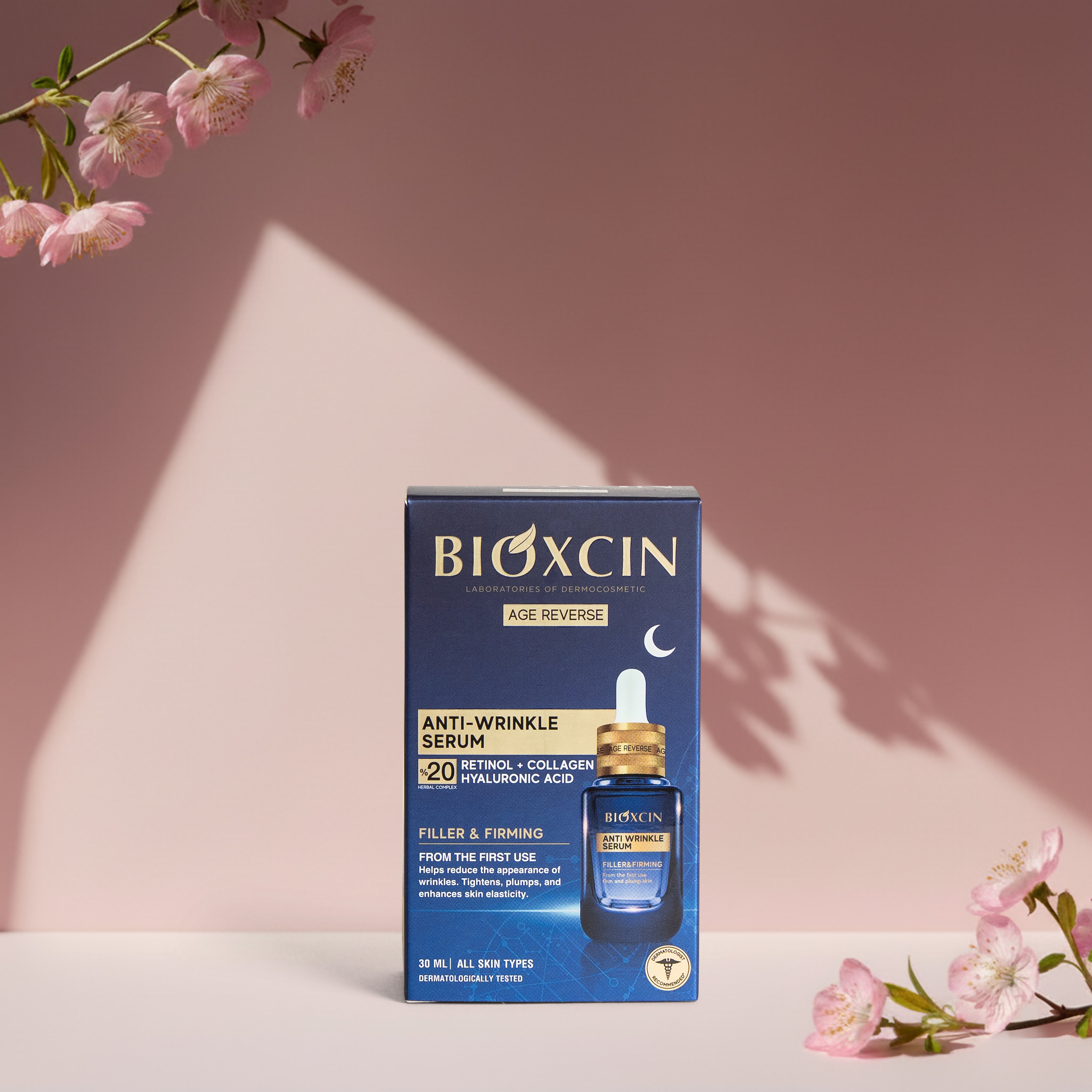 Bioxcin Sérum de nuit anti-rides – Réparation intensive – 30 ml