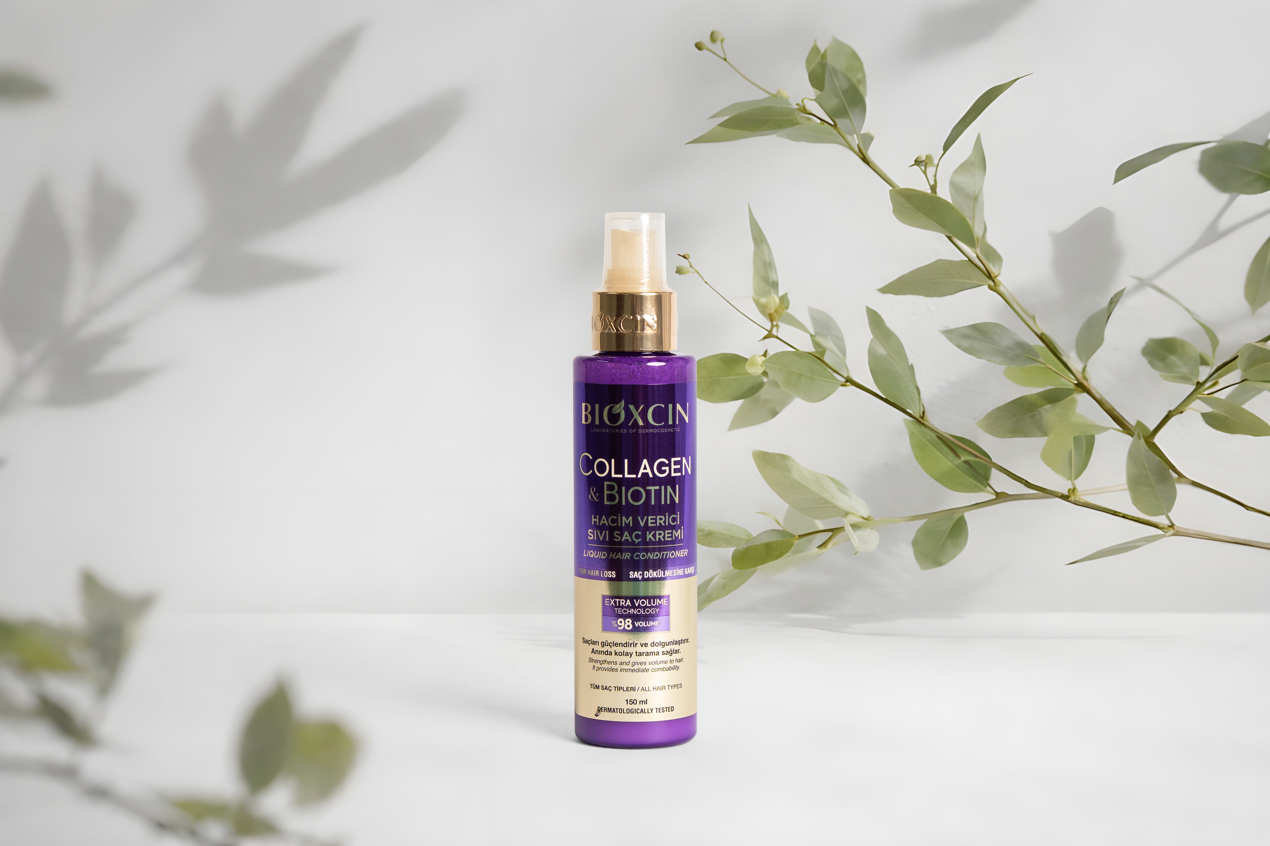 Bioxcin Après-shampoing Liquide Collagène & Biotine – Volume & Cheveux plus épais – 150 ml