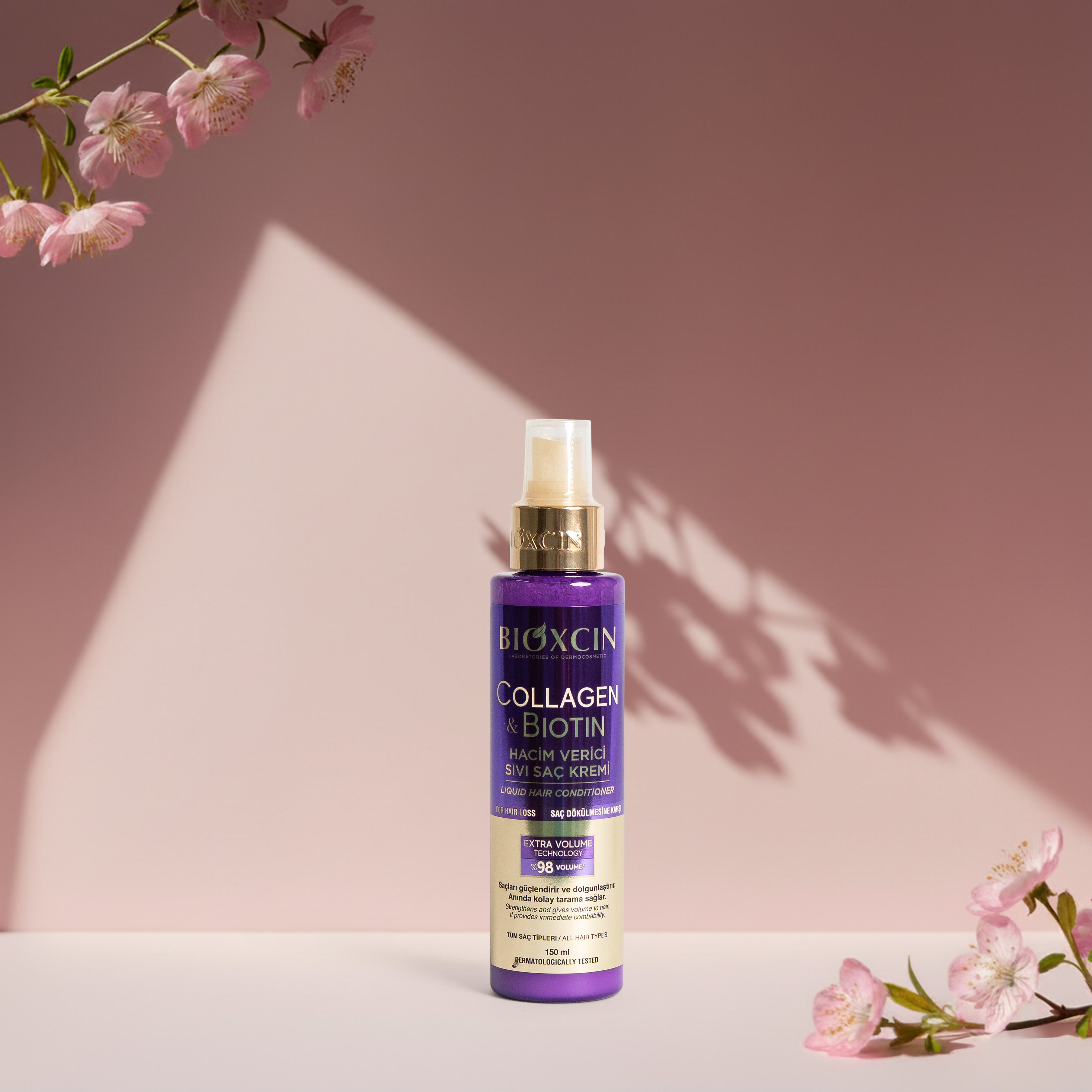 Bioxcin Après-shampoing Liquide Collagène & Biotine – Volume & Cheveux plus épais – 150 ml