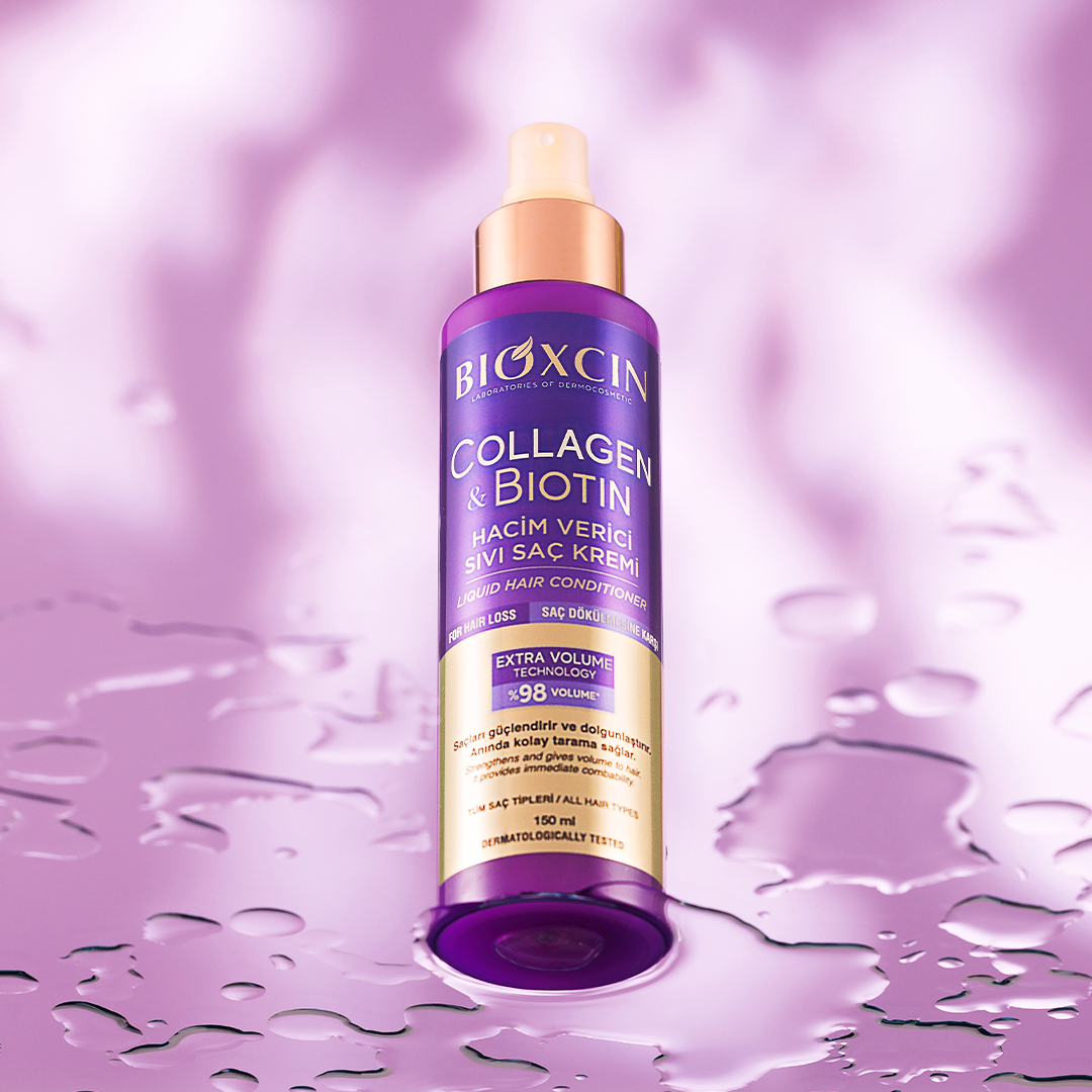 Bioxcin Après-shampoing Liquide Collagène & Biotine – Volume & Cheveux plus épais – 150 ml