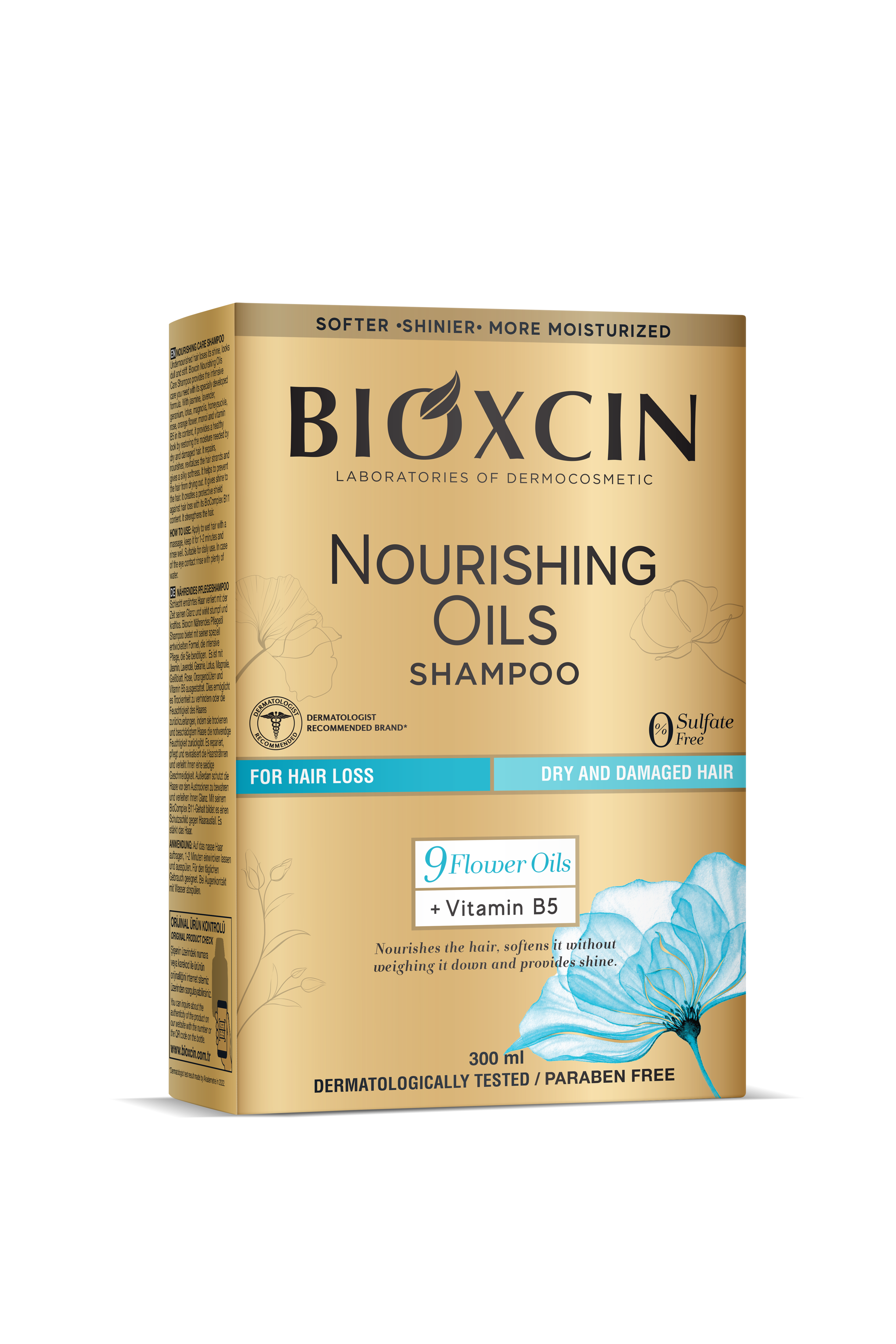 Bioxcin Shampoing Huile Nutritive - Cheveux Secs & Abîmés - 3 x 300 ml
