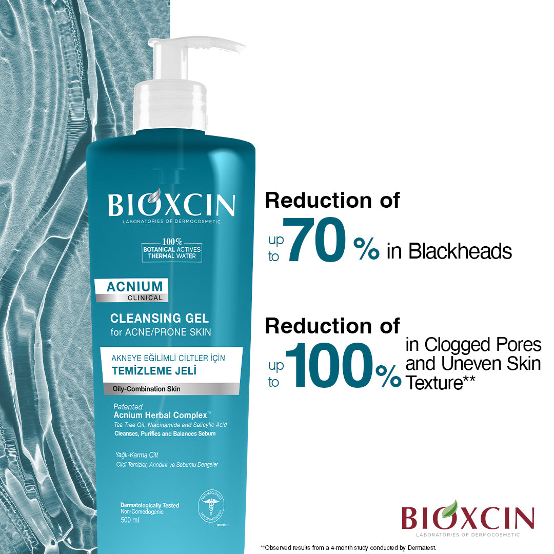 Bioxcin Acnium Reinigingsgel – Voor Acnegevoelige Huid – 500 ml