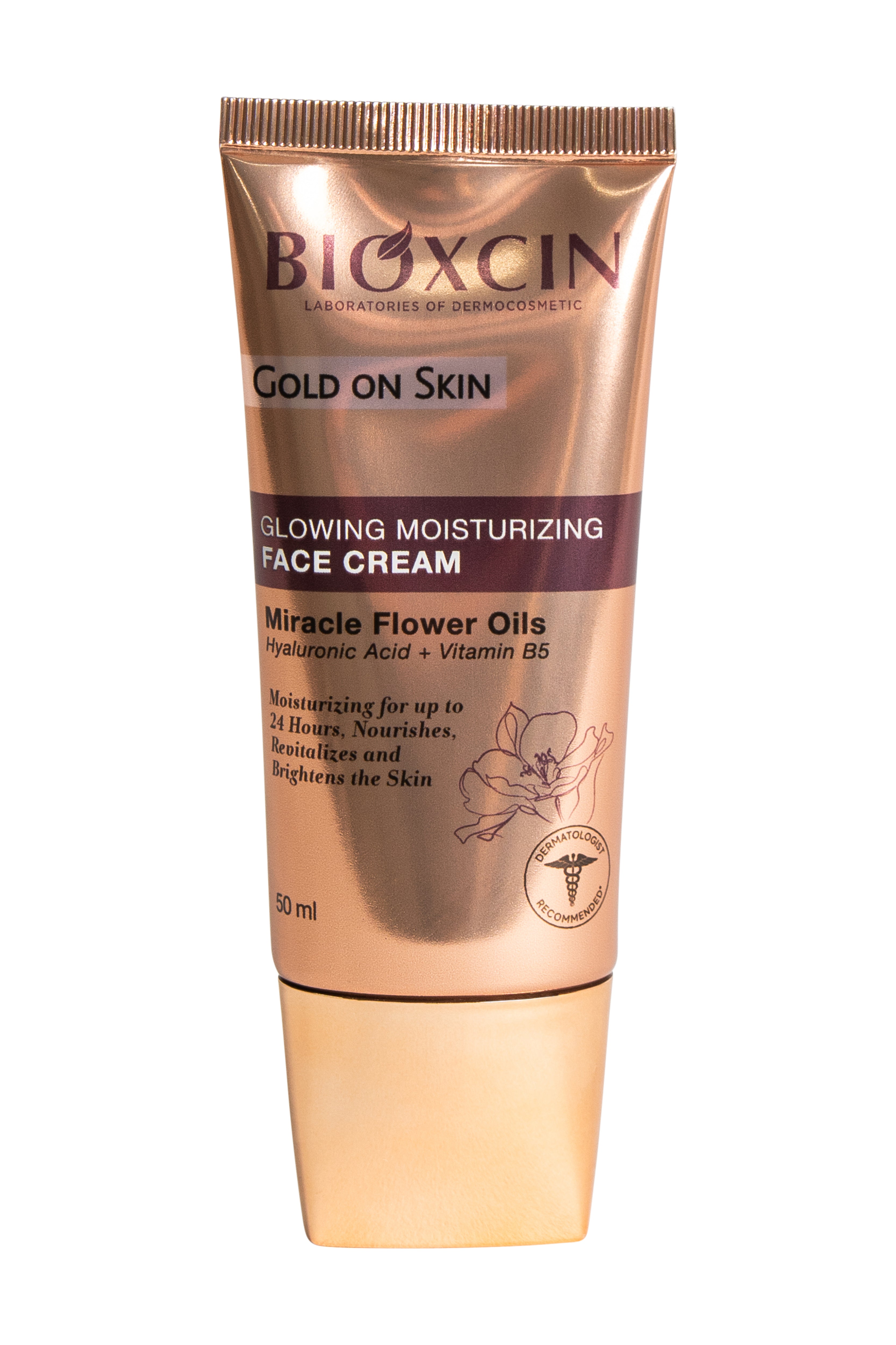 Bioxcin Gold On Skin Crème hydratante visage – Hydratation & Peau éclatante - 50 ml