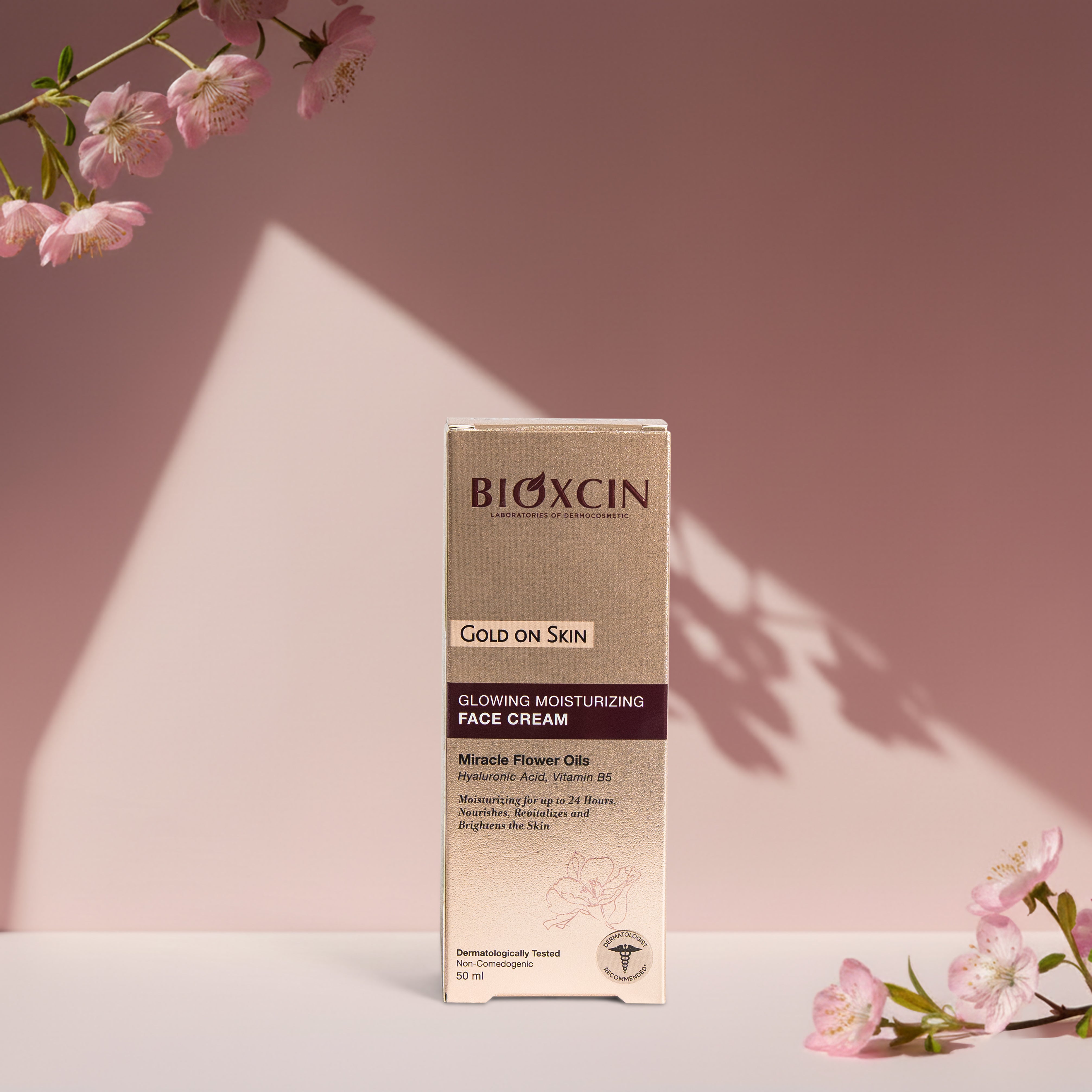 Bioxcin Gold On Skin Crème hydratante visage – Hydratation & Peau éclatante - 50 ml