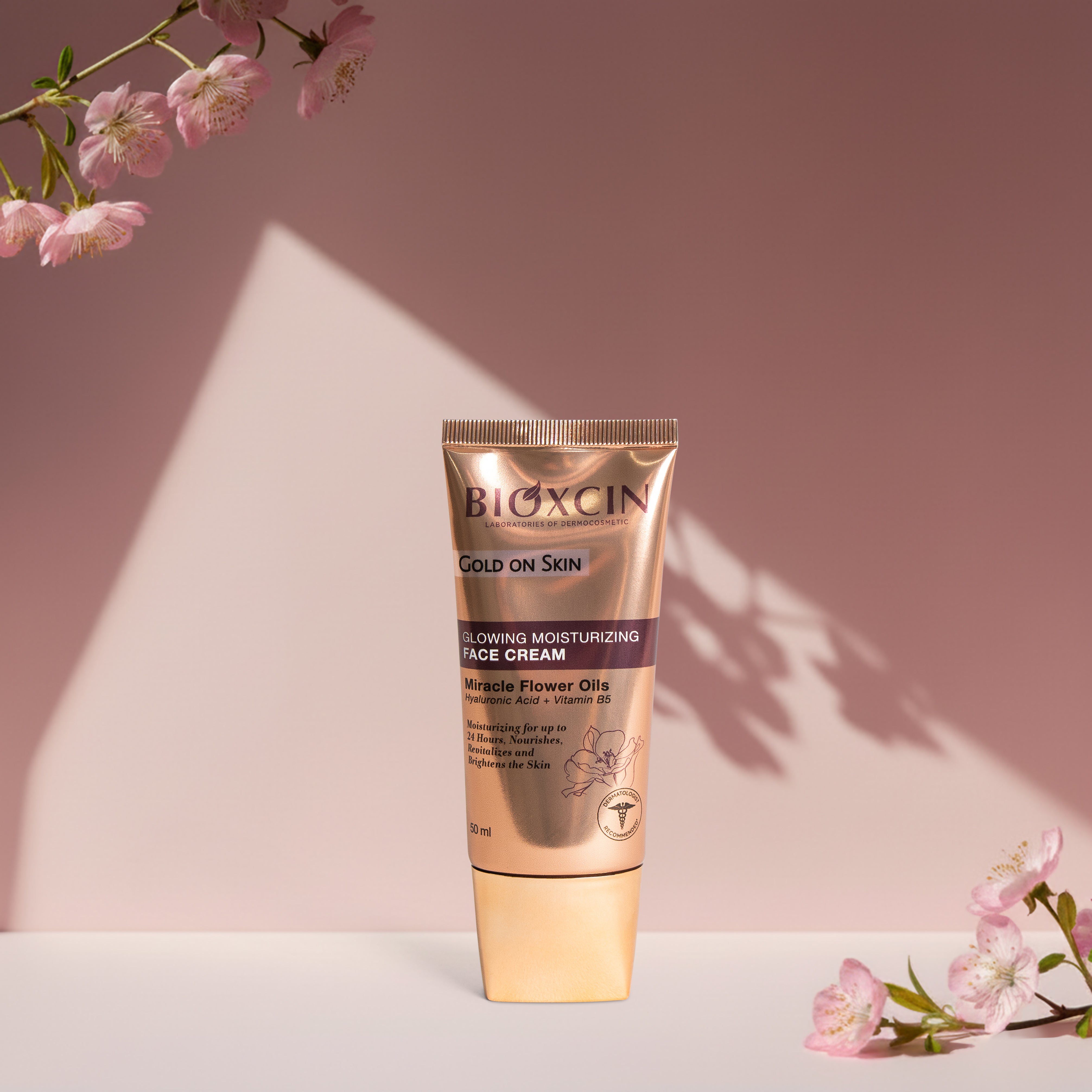 Bioxcin Gold On Skin Crème hydratante visage – Hydratation & Peau éclatante - 50 ml