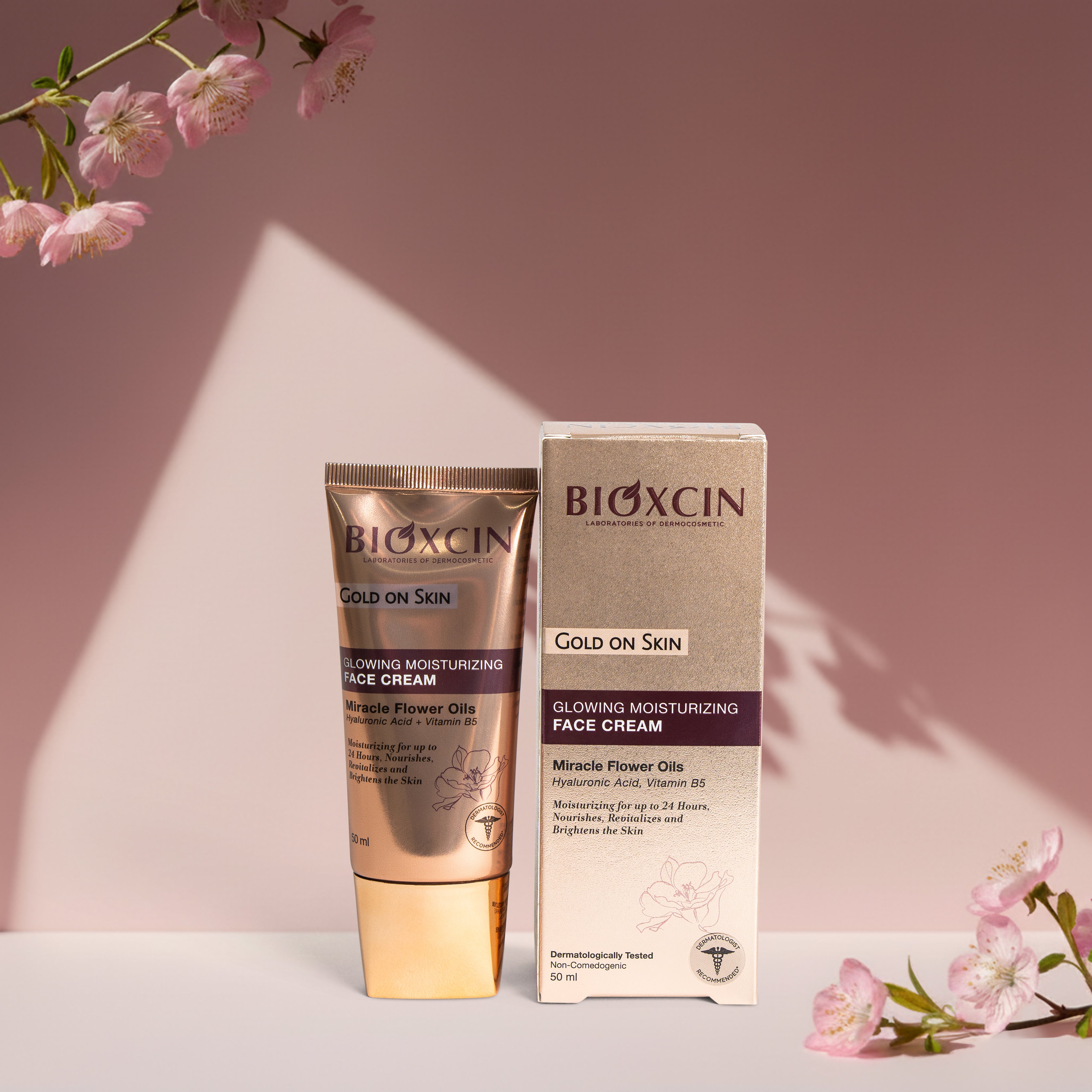 Bioxcin Gold On Skin Crème hydratante visage – Hydratation & Peau éclatante - 50 ml