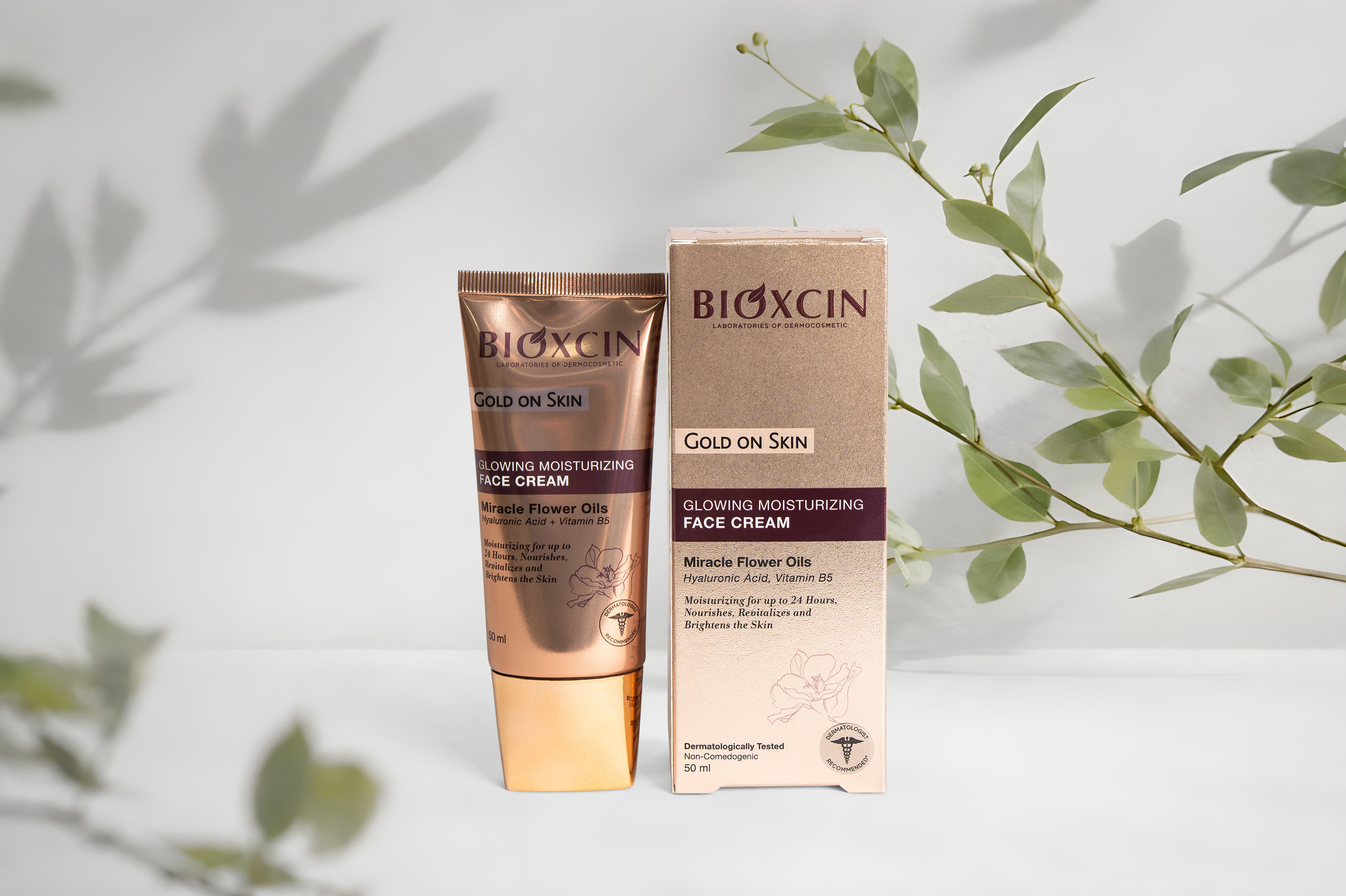 Bioxcin Gold On Skin Crème hydratante visage – Hydratation & Peau éclatante - 50 ml