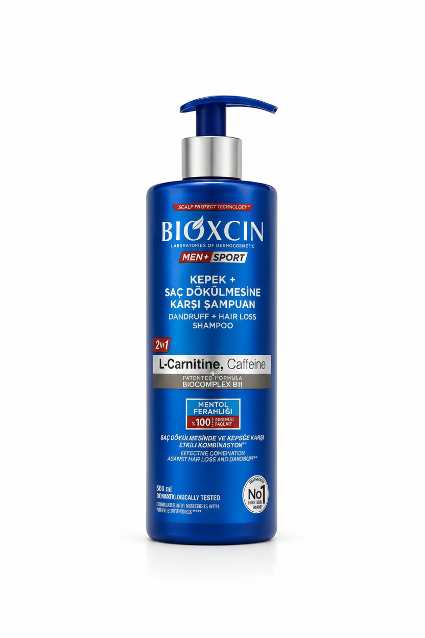Bioxcin Men+Sport Anti-Roos & Haaruitval Shampoo – 500 ml