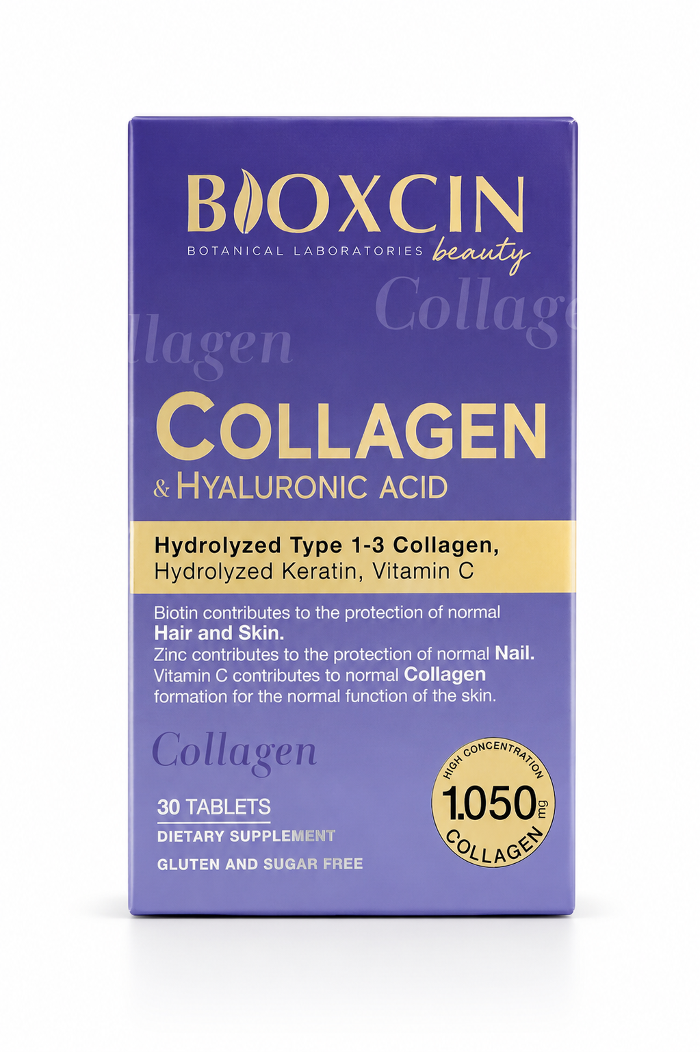 Bioxcin Collagen & Hyaluronic acid voor haar en huid - 30 tabletten