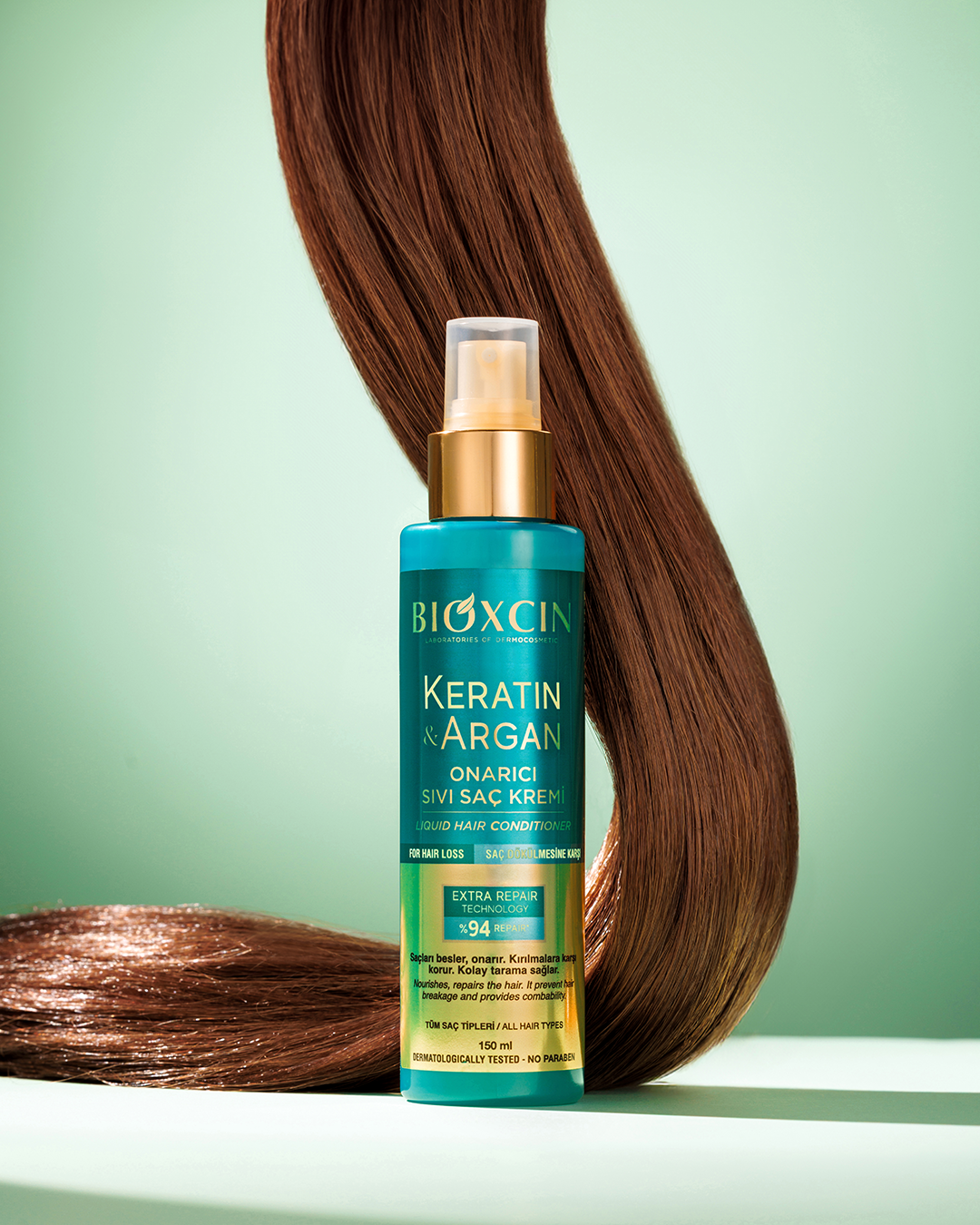 Bioxcin Kératine & Argan Après-shampooing Liquide – Réparation & Brillance – 150 ml